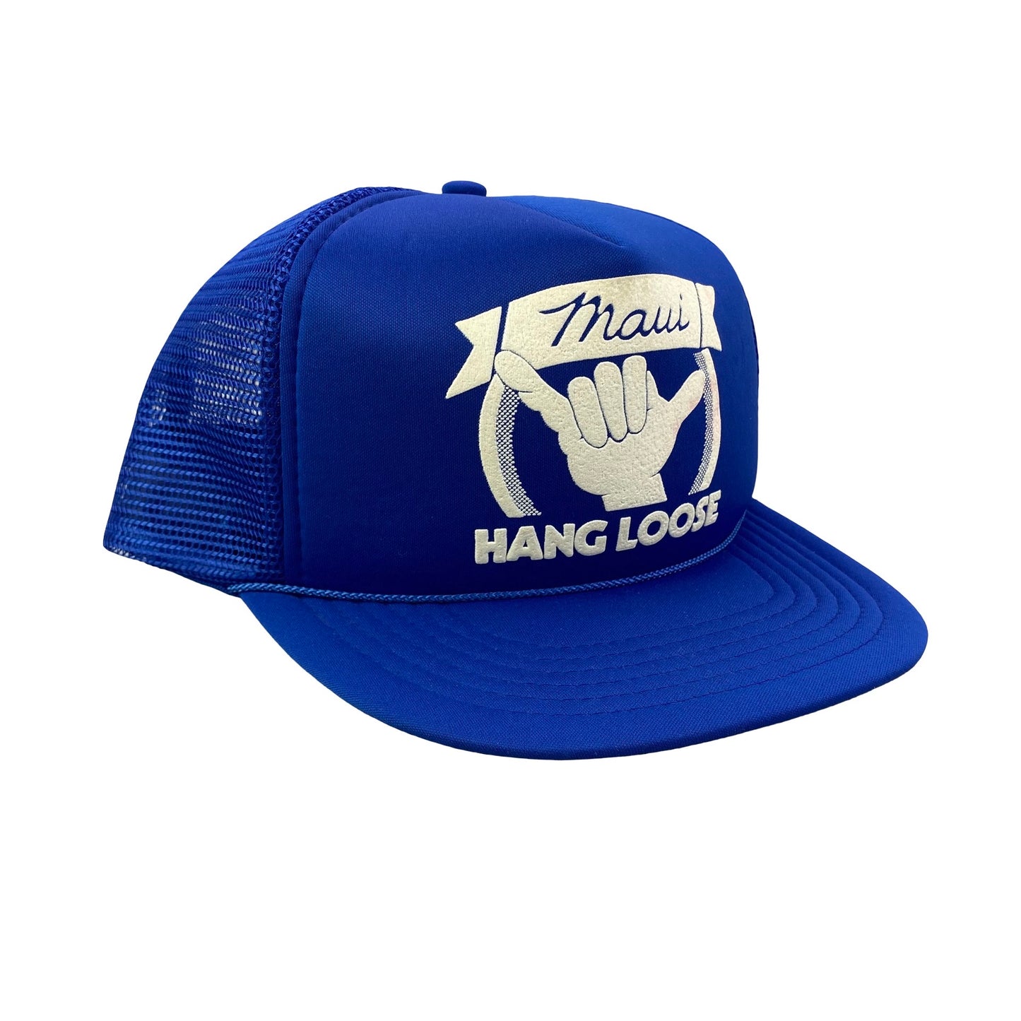 Vintage Maui Hawaii Hang Loose Hawaiian Trucker Hat
