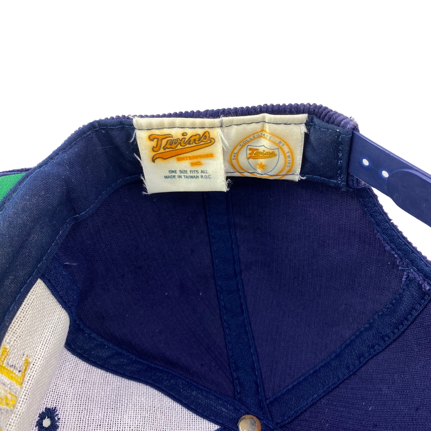 Vintage 80s Notre Dame Fighting Irish College Corduroy Hat