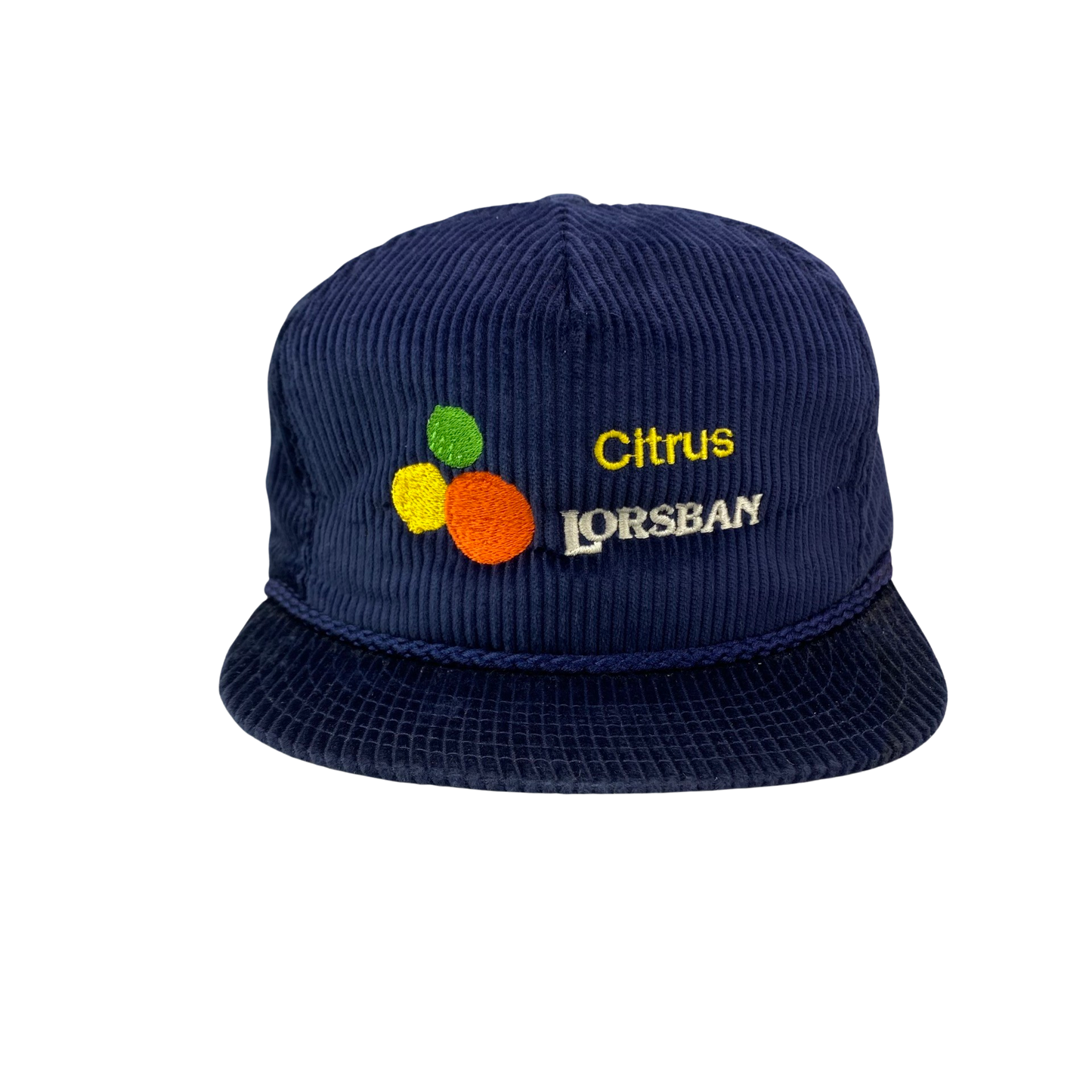 Vintage 80s 90s Citrus Lorsban Corduroy Hat - B