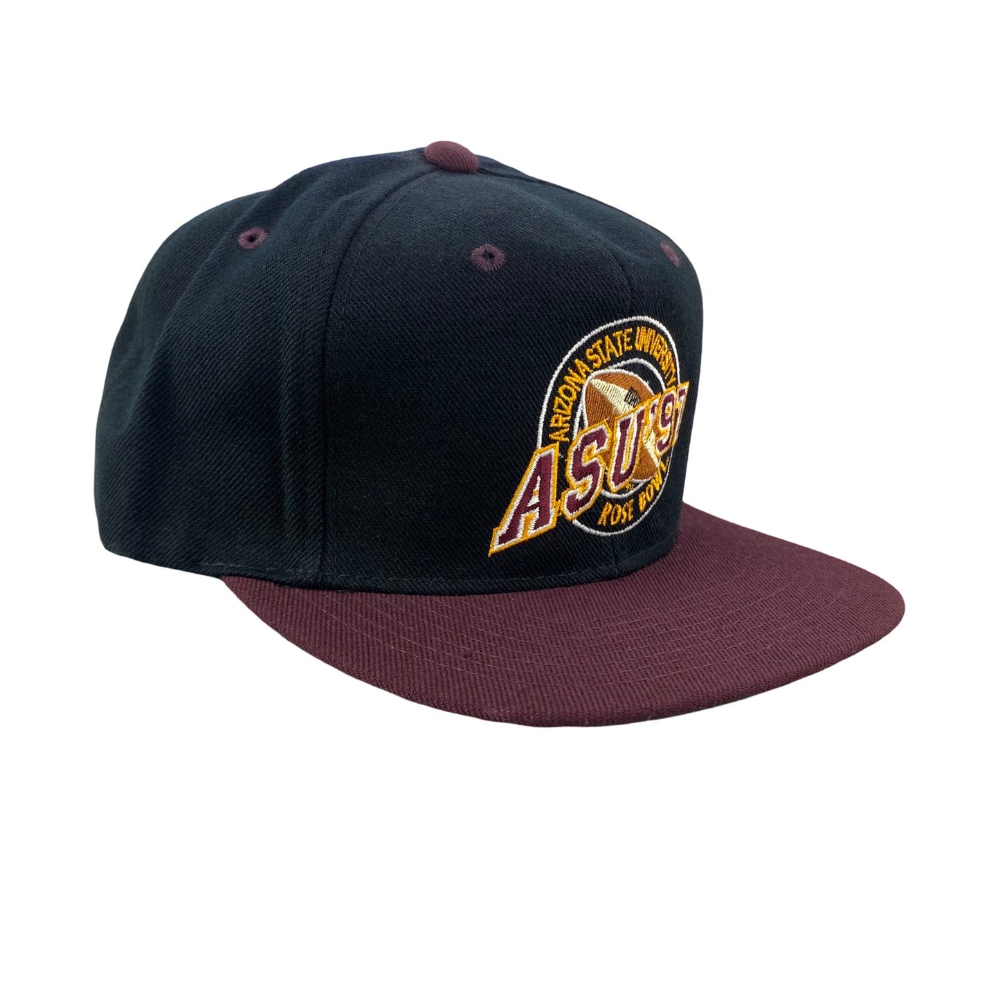 Vintage 90s Arizona St Sun Devils (ASU) 1997 Rose Bowl Football Hat - Black Snap