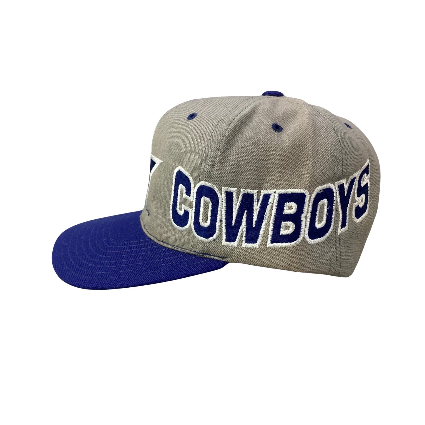 Vintage 90s Dallas Cowboys Football Wave Script Snapback Hat