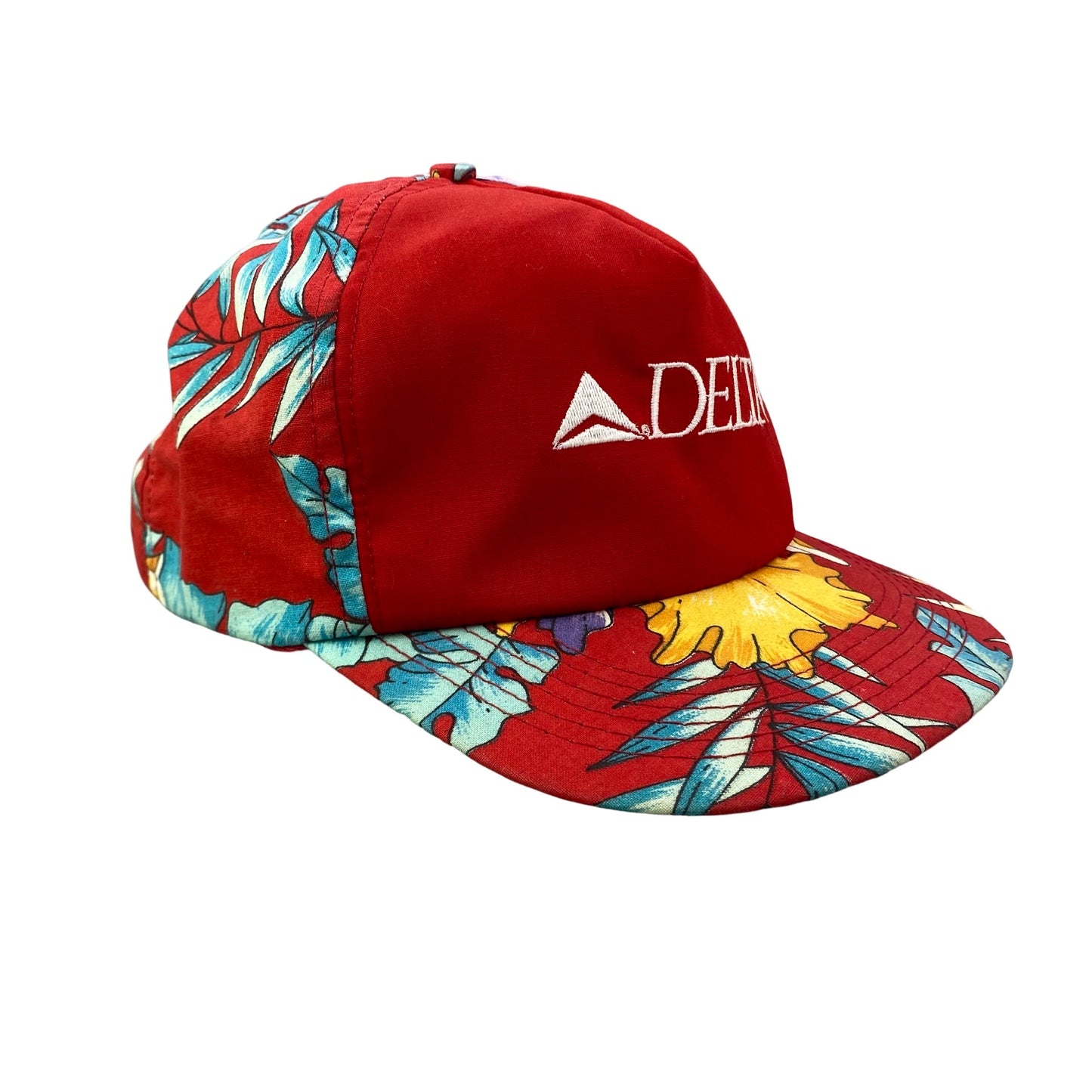 Vintage 90s Delta Airlines Floral Hat