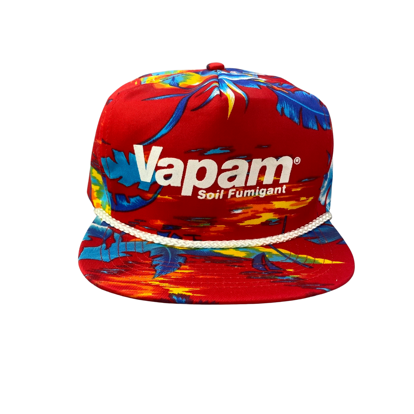Vintage 90s Cord Rope Hat - Vapam Soil Fumigant