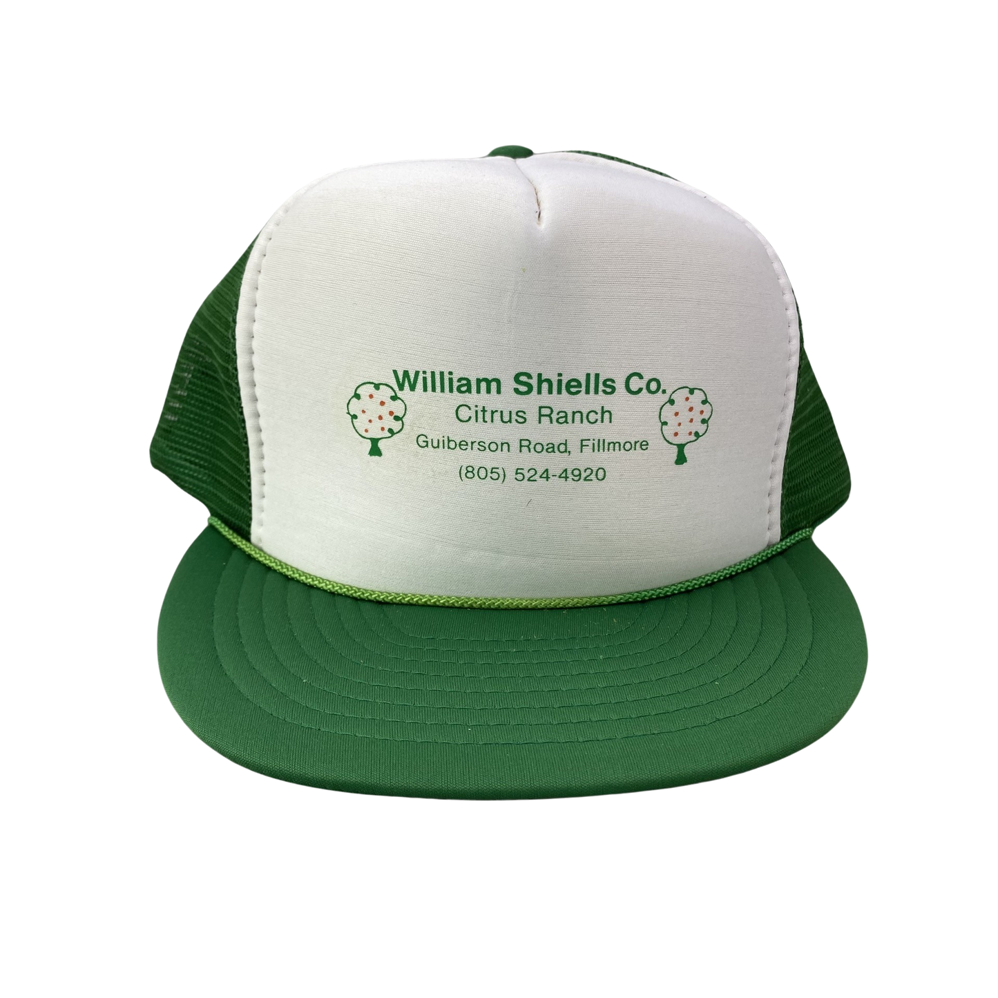 Vintage Agricultural AG Farm Trucker Hat - William Shiells Company / Citrus Ranch / Fillmore, California