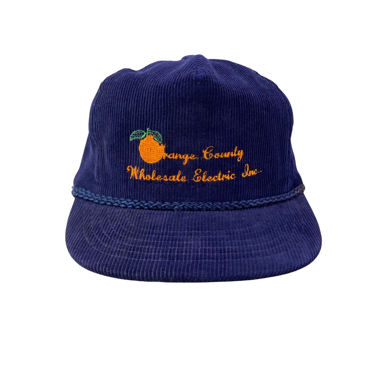 Vintage 80s 90s Orange County Wholesale Electric Company Corduroy Hat