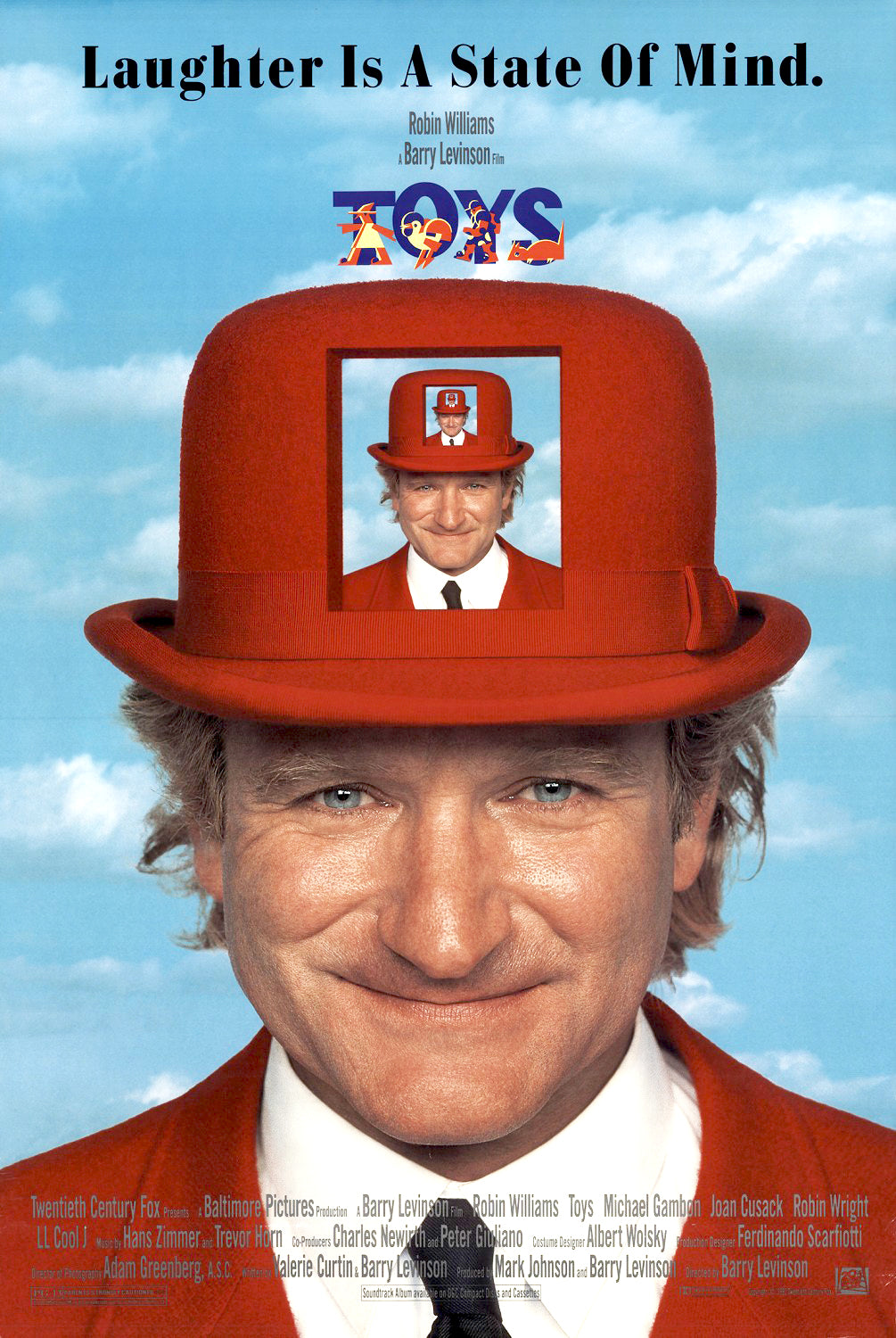 Vintage 90s 1992 Toys - Robin Williams Movie Promo Cast & Crew Hat