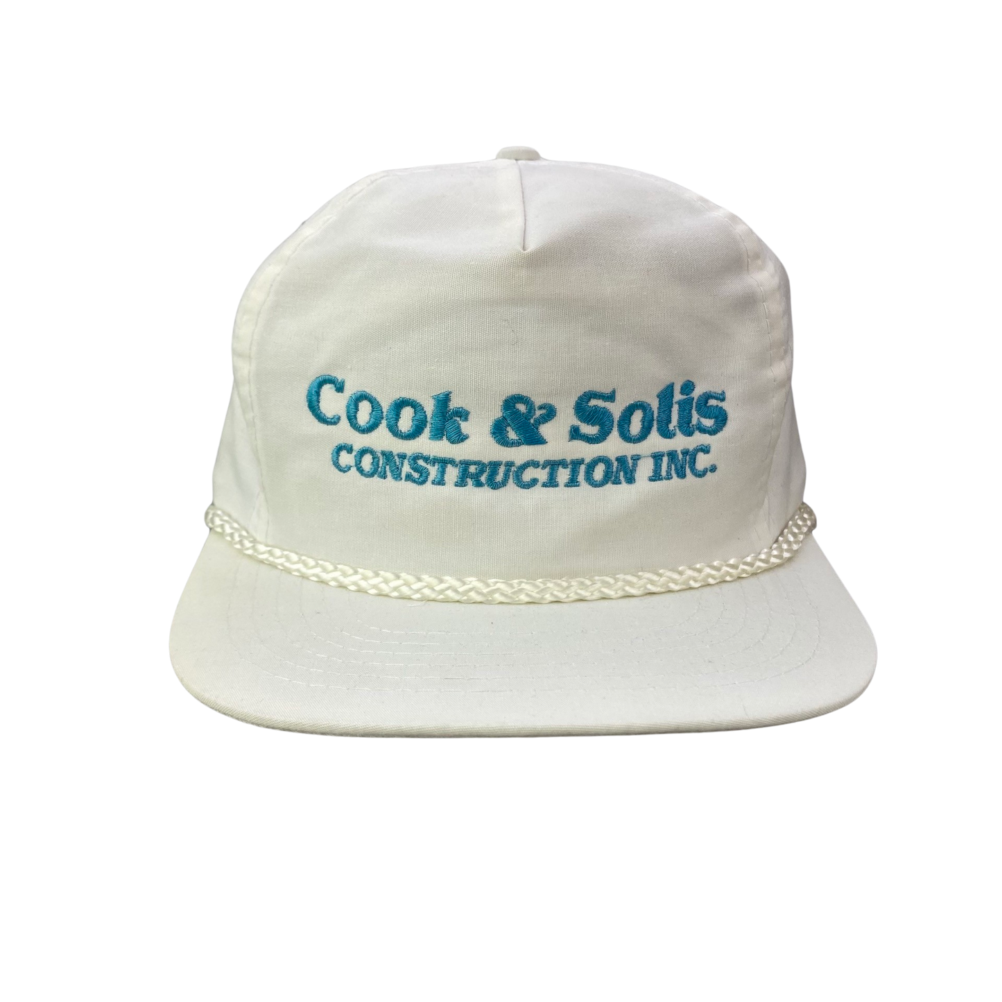 Vintage 90s Cord Rope Hat - Cook & Solis Construction Inc