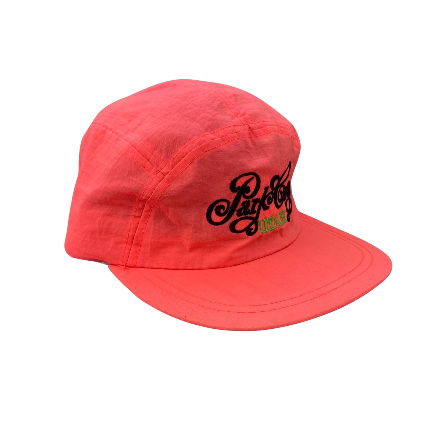 Vintage 90s Park City Utah Neon Nylon Hat
