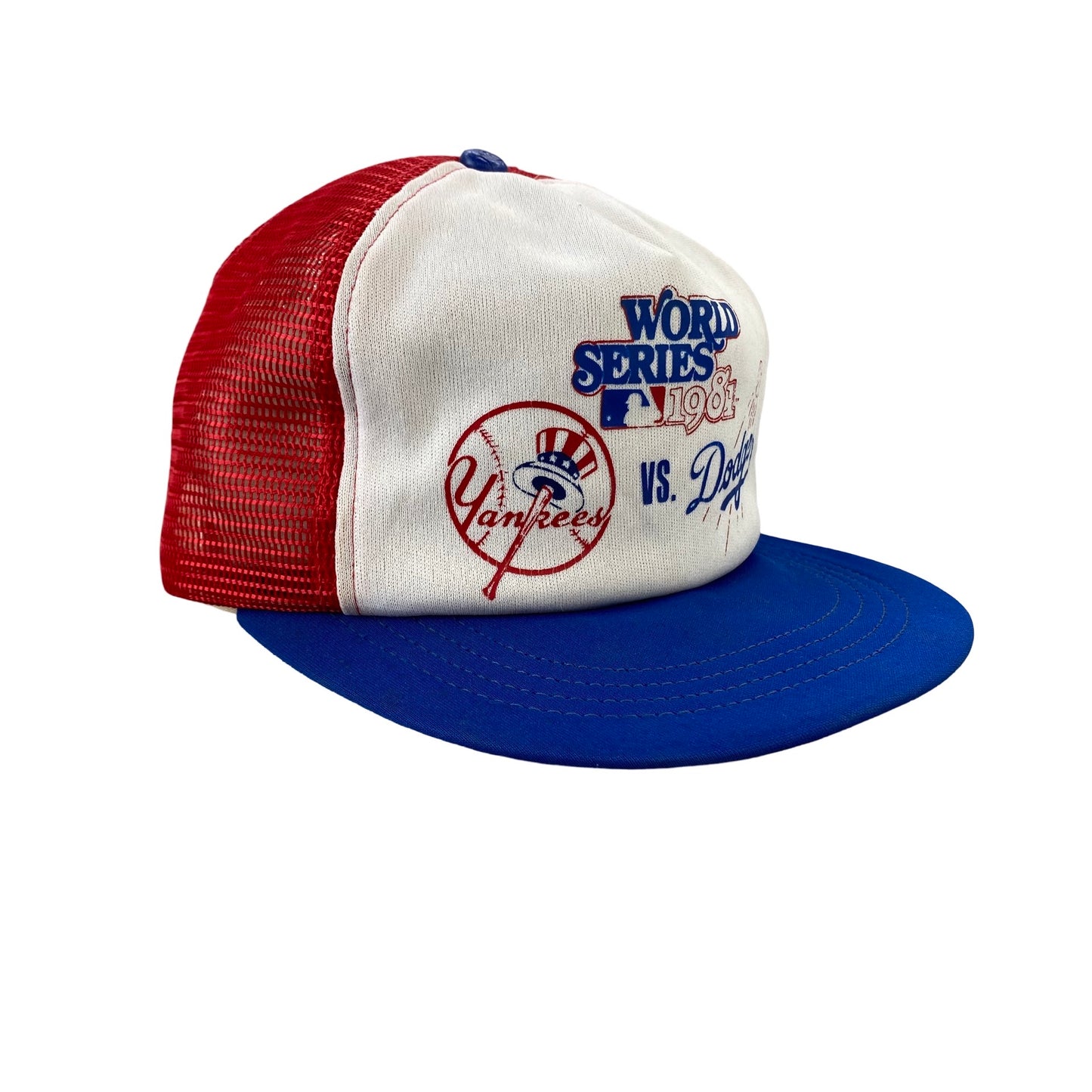 Vintage 80s 1981 LA Dodgers vs New York Yankees World Series Hat
