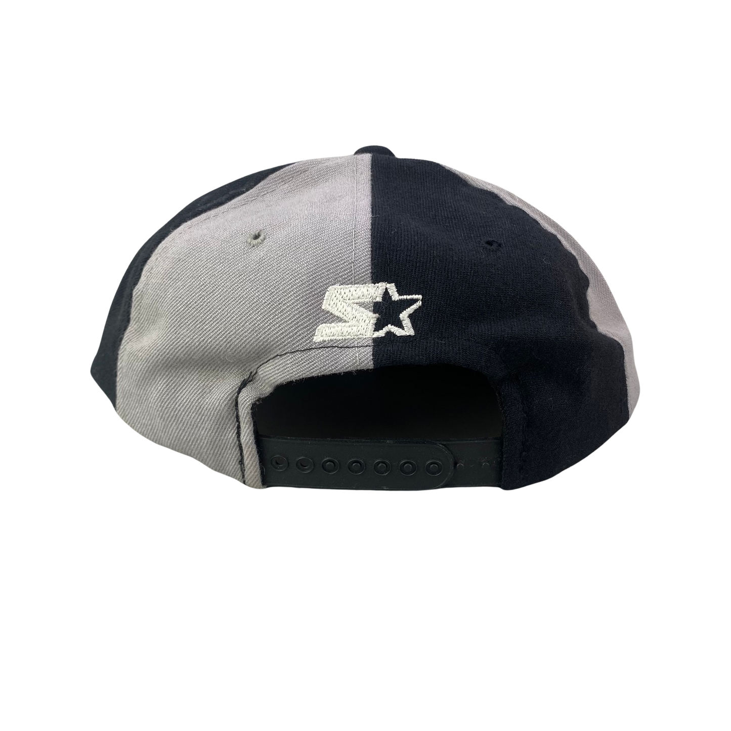 Vintage 90s LA Los Angeles Raiders Snapback Wool Hat - Silver and Black