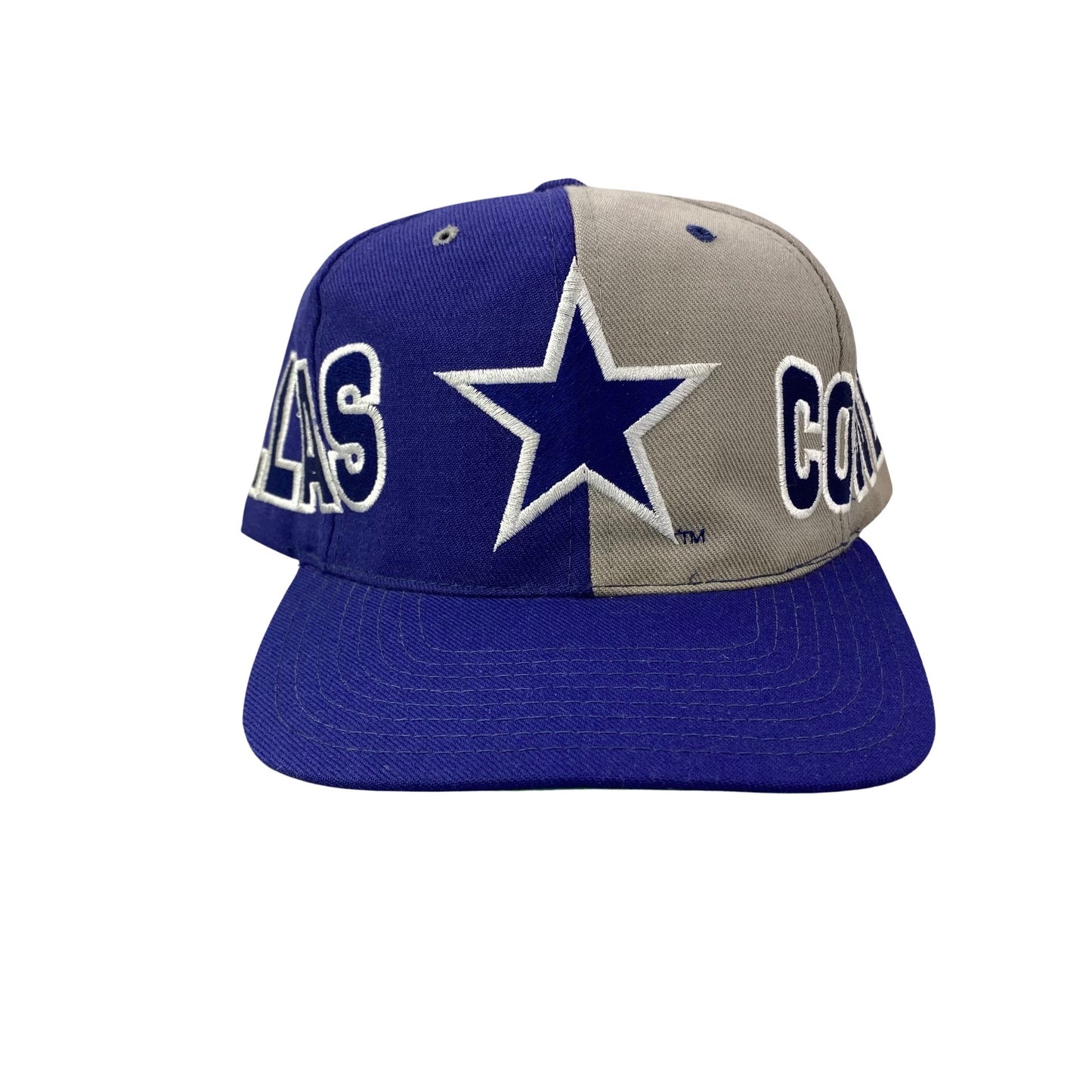 Vintage 90s Dallas Cowboys Football Wave Script Snapback Hat