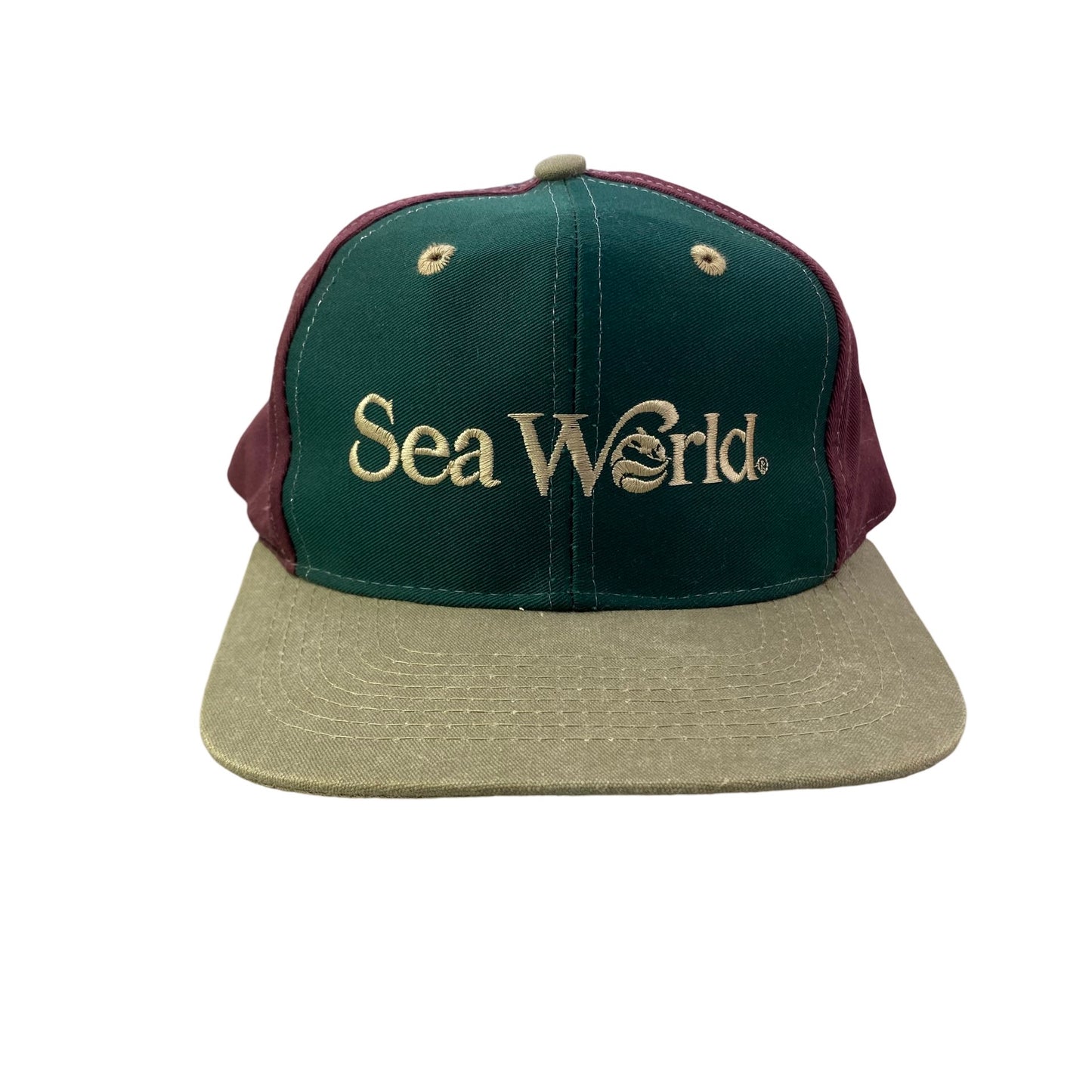 Vintage 90s Sea World Color Block Hat