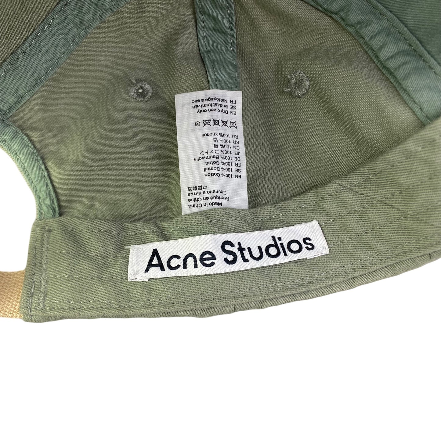 Acne Studios Army Green Camo Dad Hat