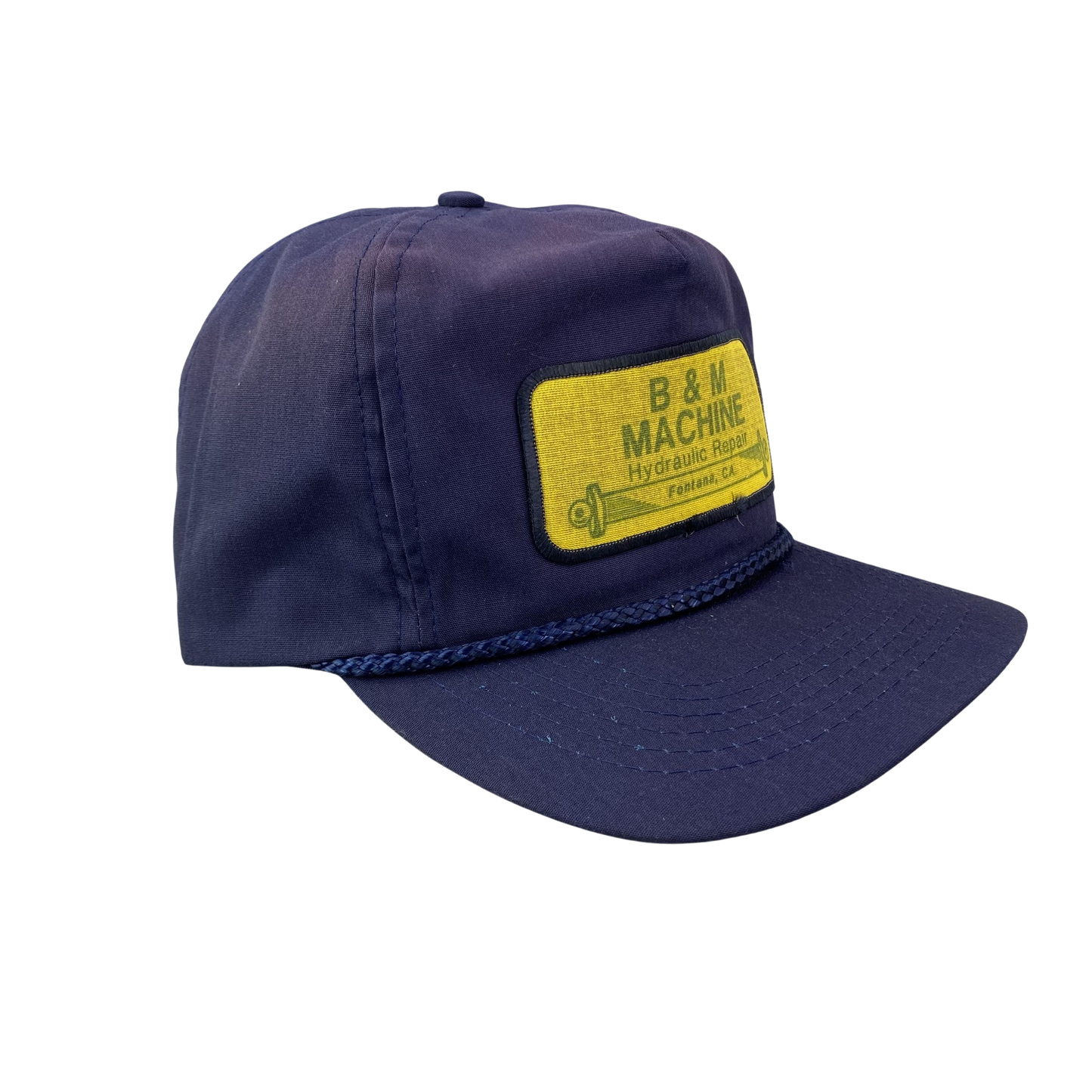 Vintage Cord Rope Hat - B&M Machine Hydraulic Repair / Fontana, California