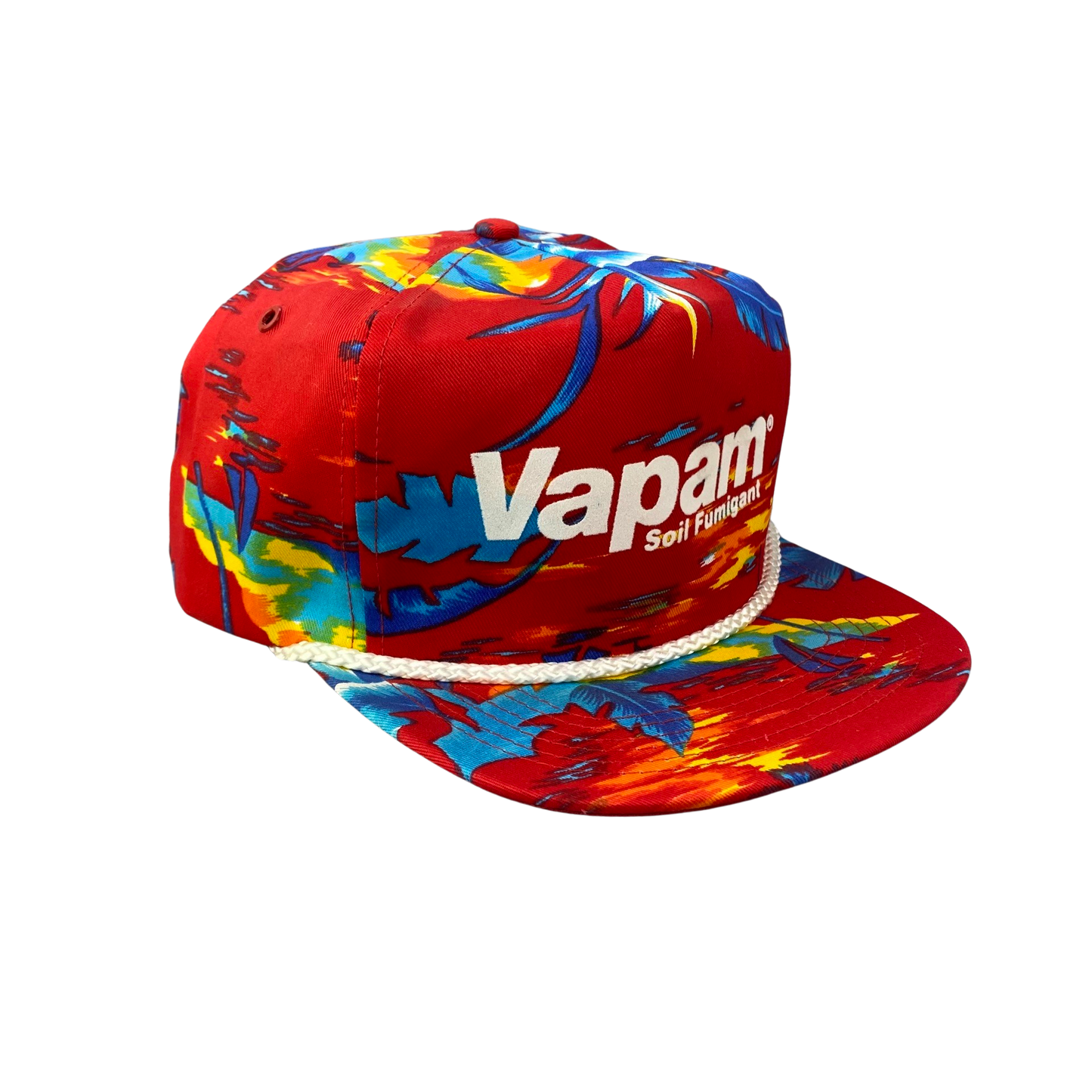 Vintage 90s Cord Rope Hat - Vapam Soil Fumigant