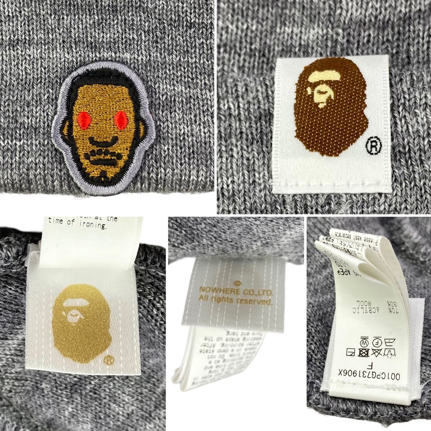 BAPE x Kid Cudi Knit Cap Beanie