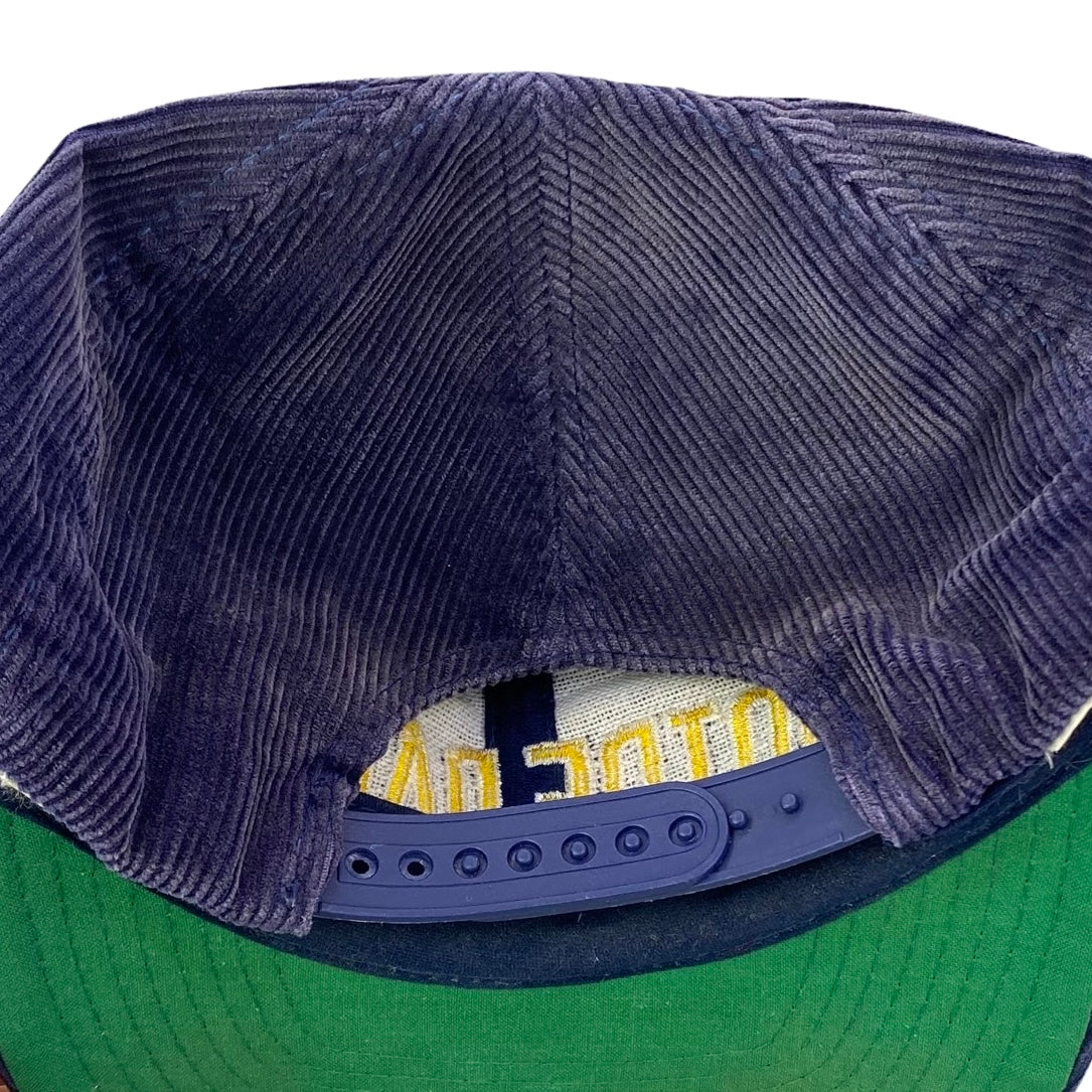 Vintage 80s Notre Dame Fighting Irish College Corduroy Hat