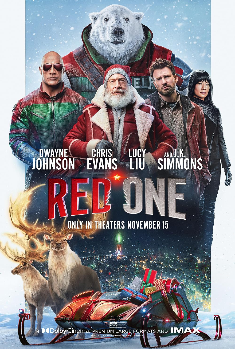 Red One - 2024 The Rock Movie Promo Christmas Hat