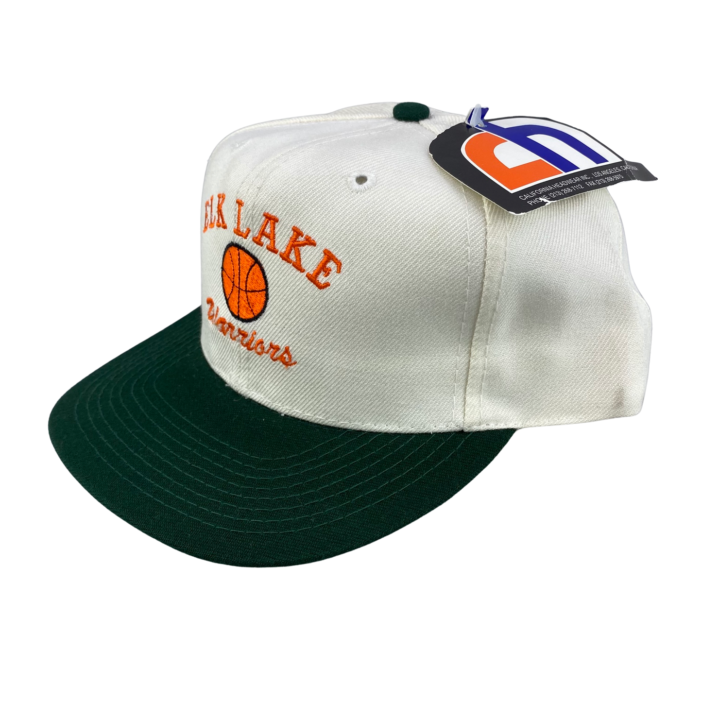 Vintage 90s Elk Lake Warriors High School Basketball Hat