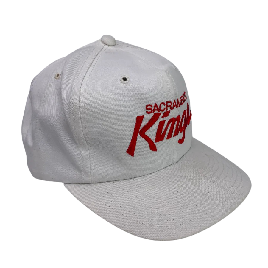 Vintage Sacramento Kings single line script snapback cap restoration 