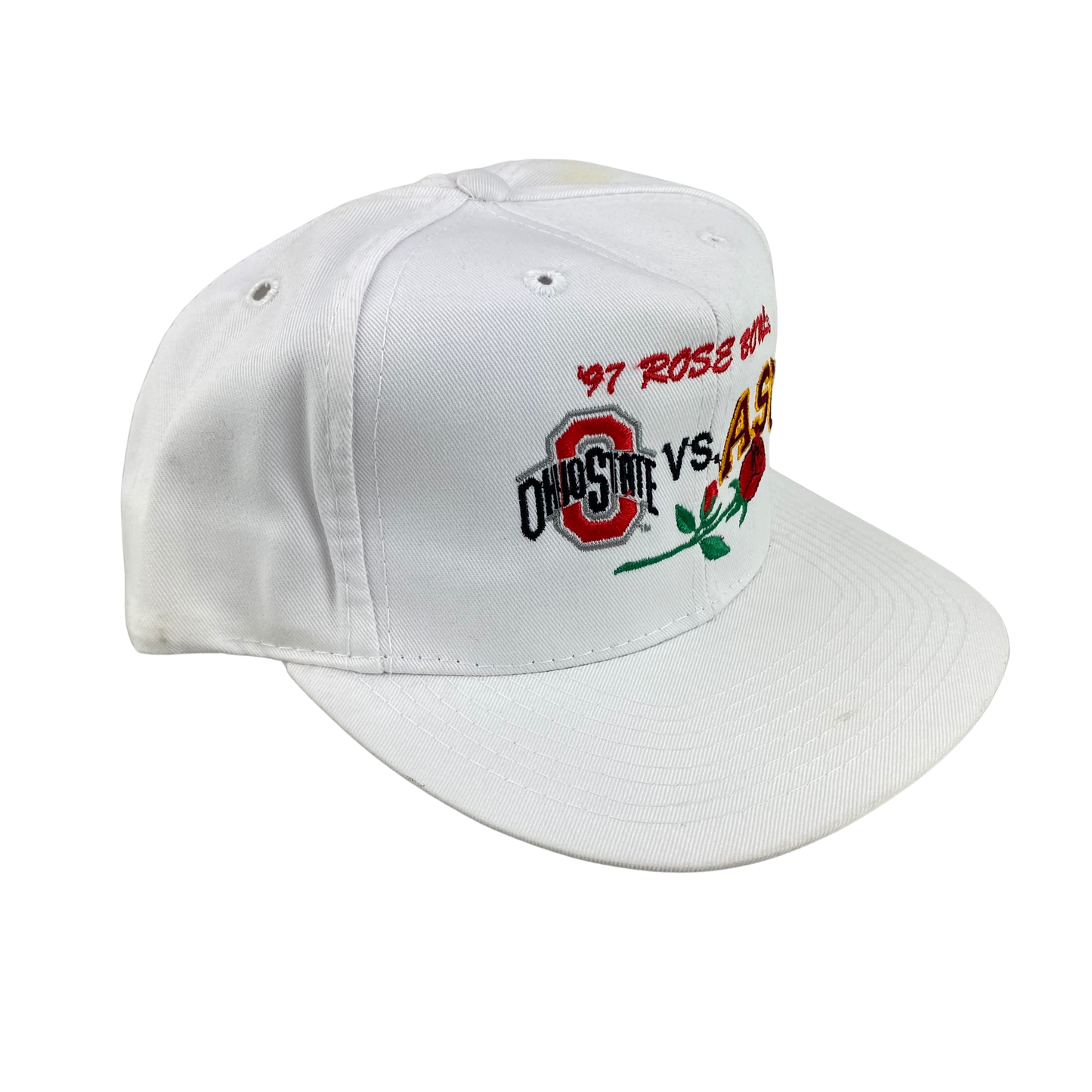 Vintage 90s Ohio St Buckeyes (OSU) vs Arizona St Sun Devils (ASU) Rose Bowl College Football Hat