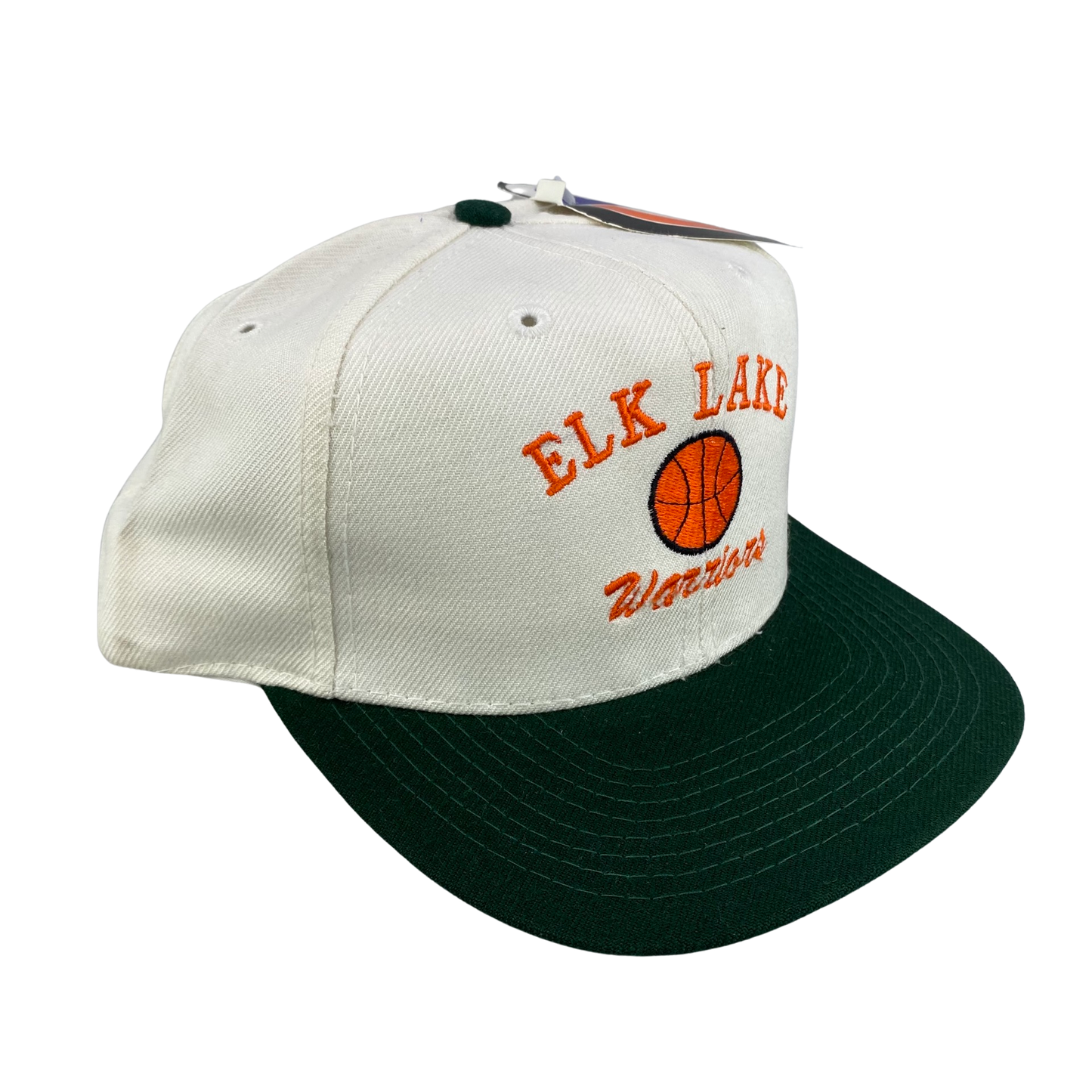 Vintage 90s Elk Lake Warriors High School Basketball Hat
