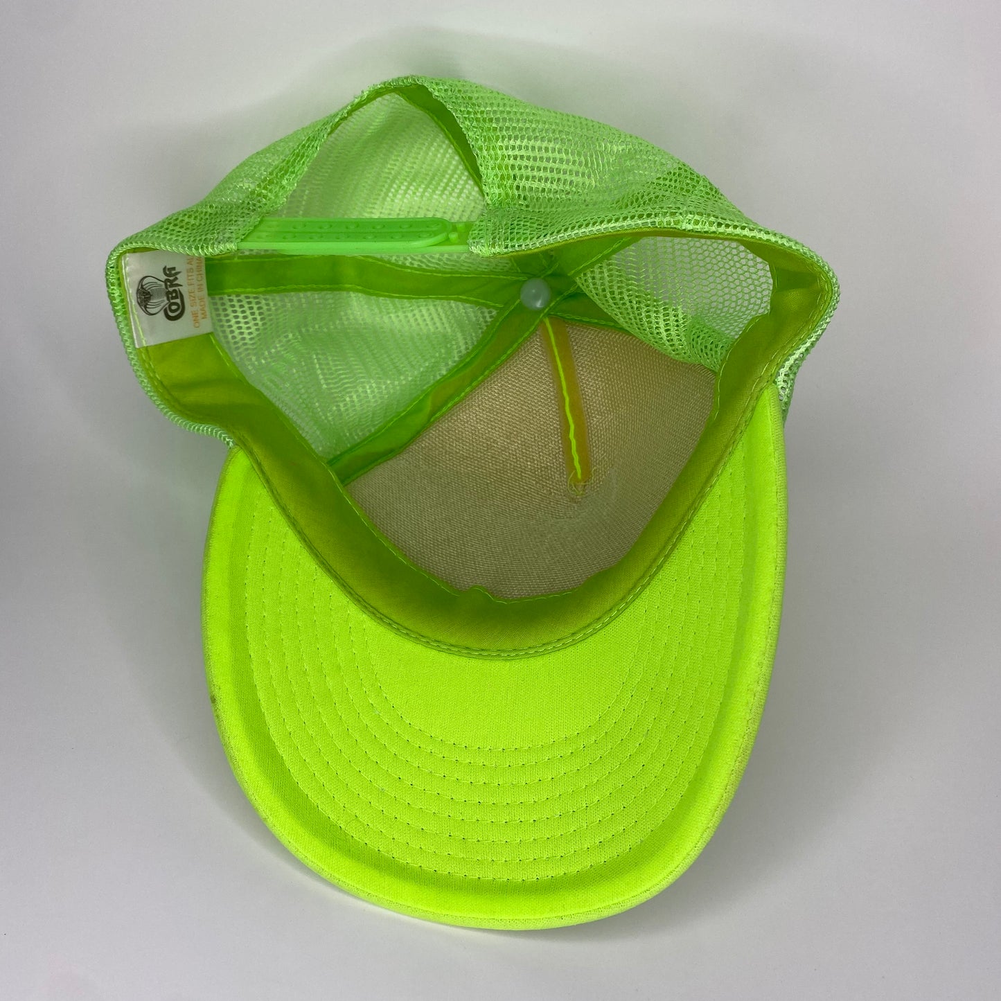 Vintage 90s Delta Zeta Sorority Neon Hat