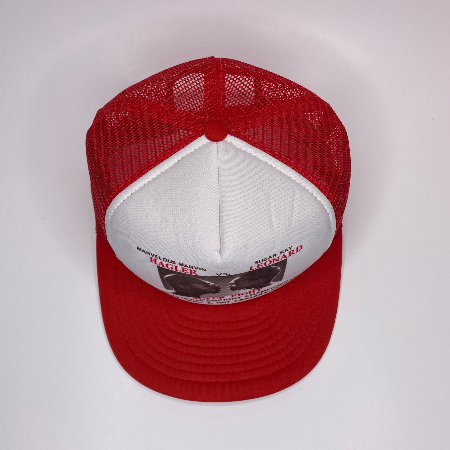 Vintage 80s “The Super Fight” - Sugar Ray Leonard vs Marvin Hagler Boxing Match Hat
