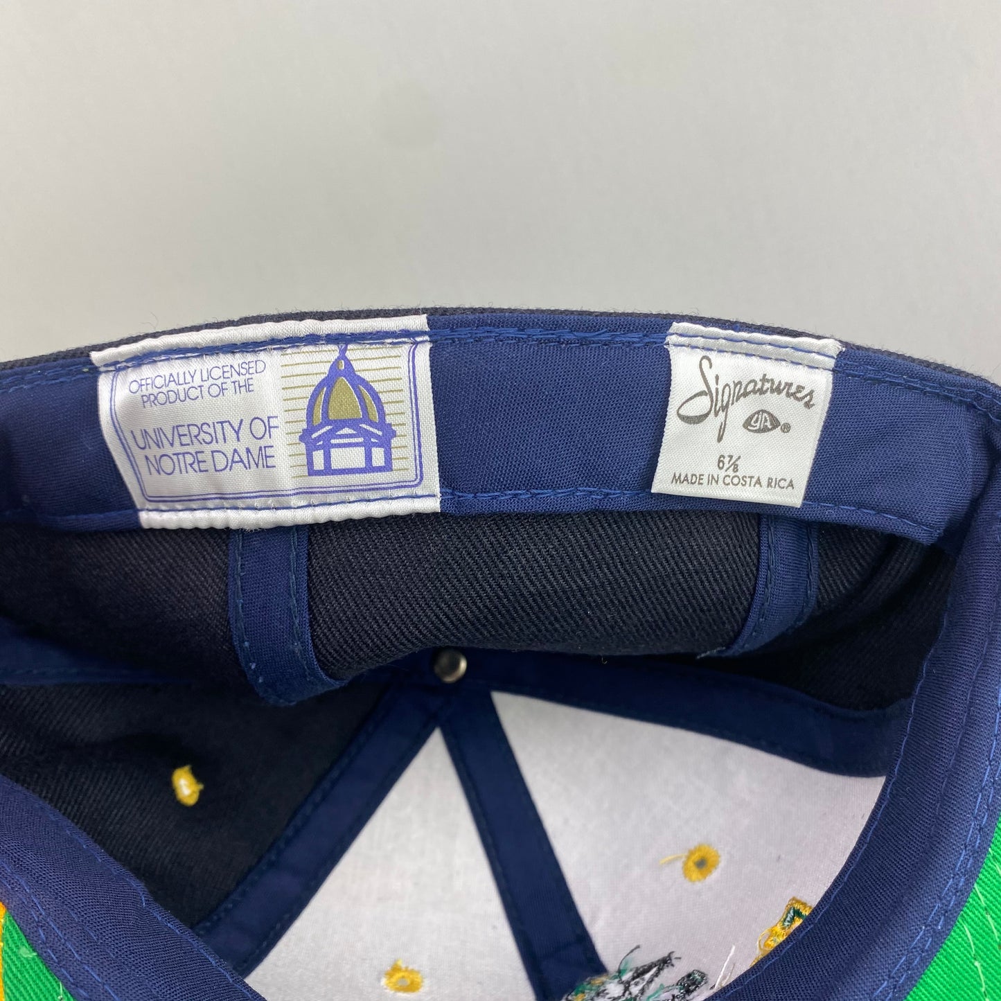 Vintage Notre Dame Fighting Irish College Hat - Size 6 7/8