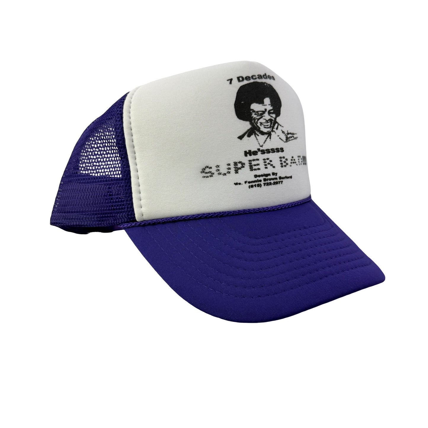 Vintage 2000s Y2K James Brown Trucker Hat - Purple