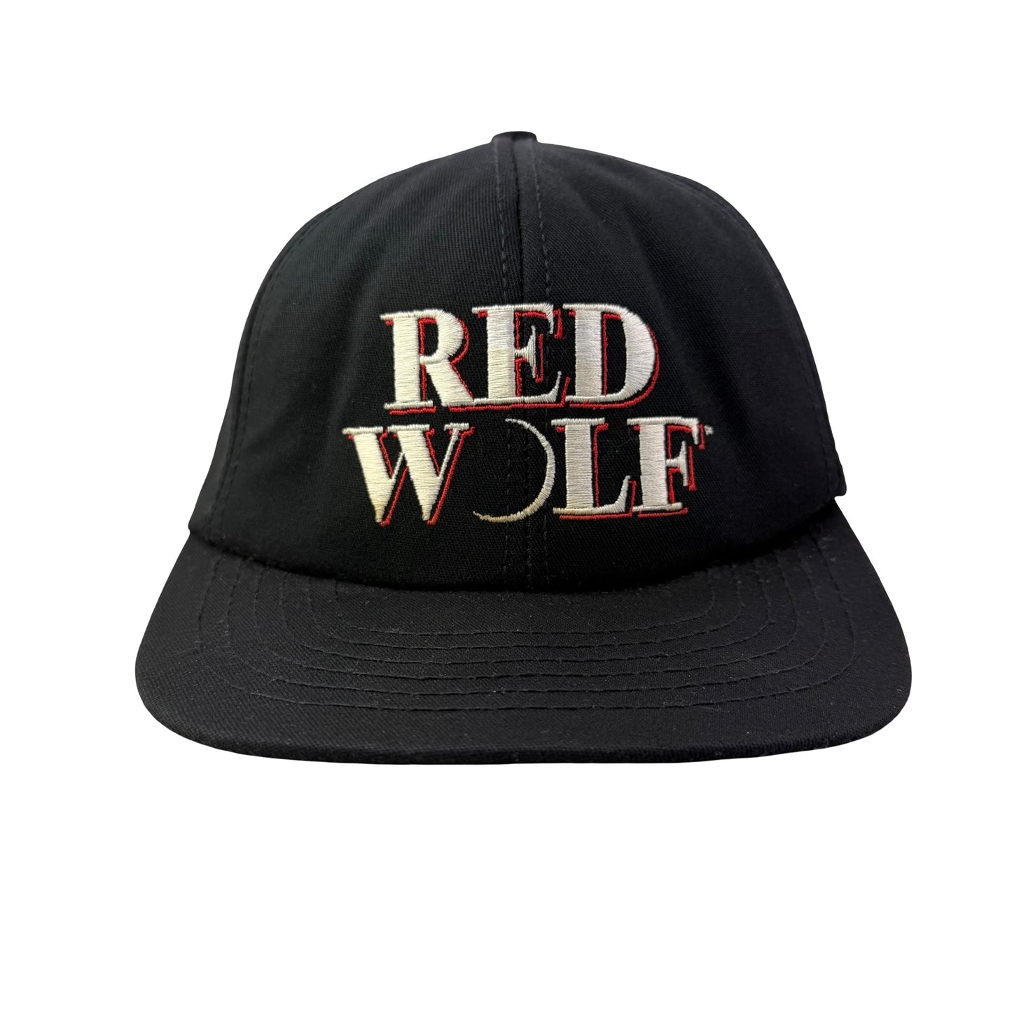 Vintage 90s Red Wolf Lager Beer Promo Hat