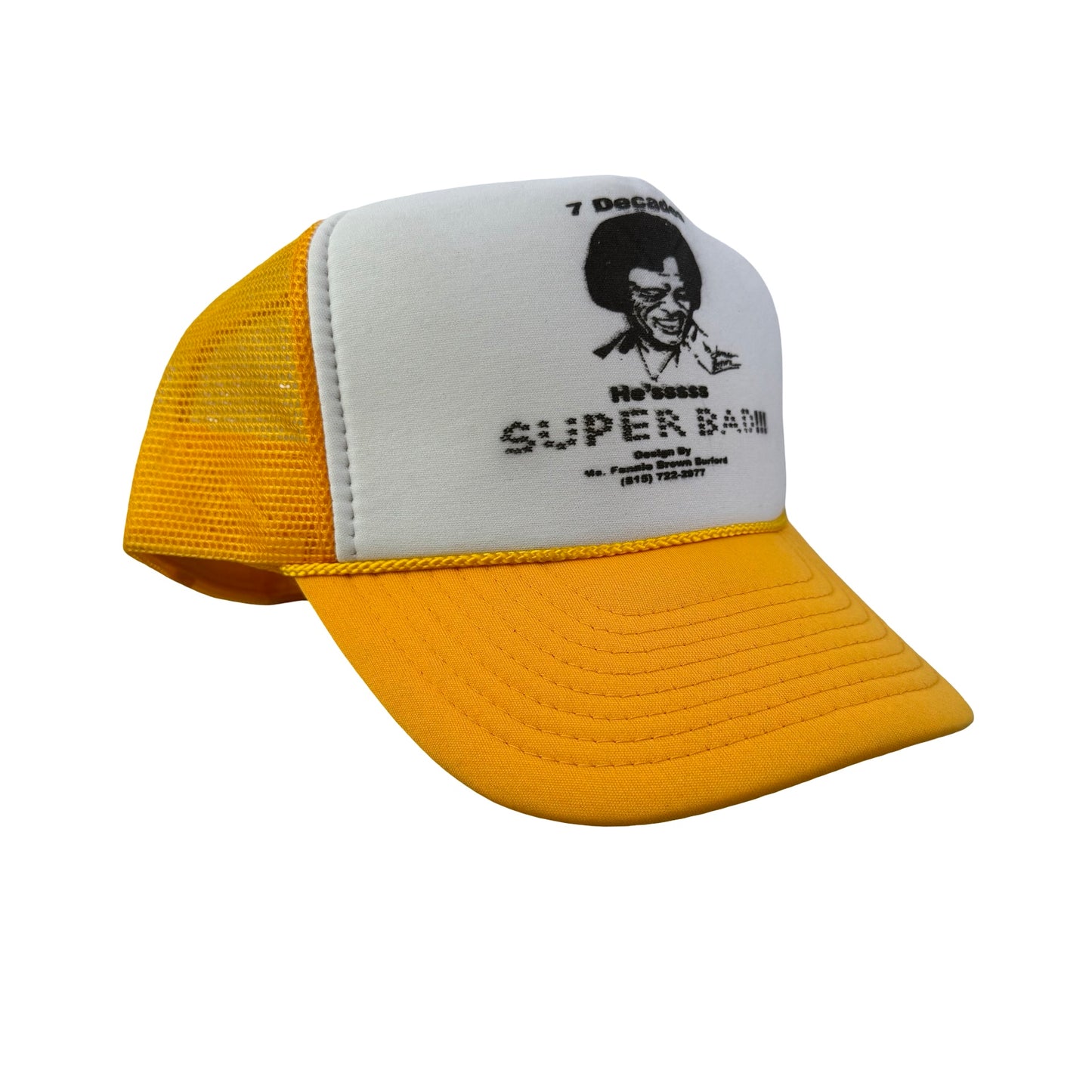 Vintage 2000s Y2K James Brown Trucker Hat - Yellow