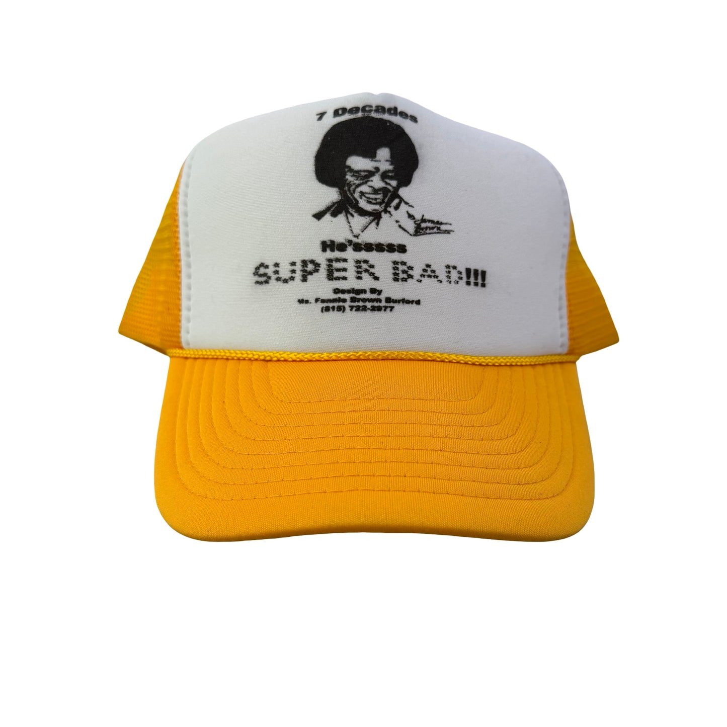 Vintage 2000s Y2K James Brown Trucker Hat - Yellow