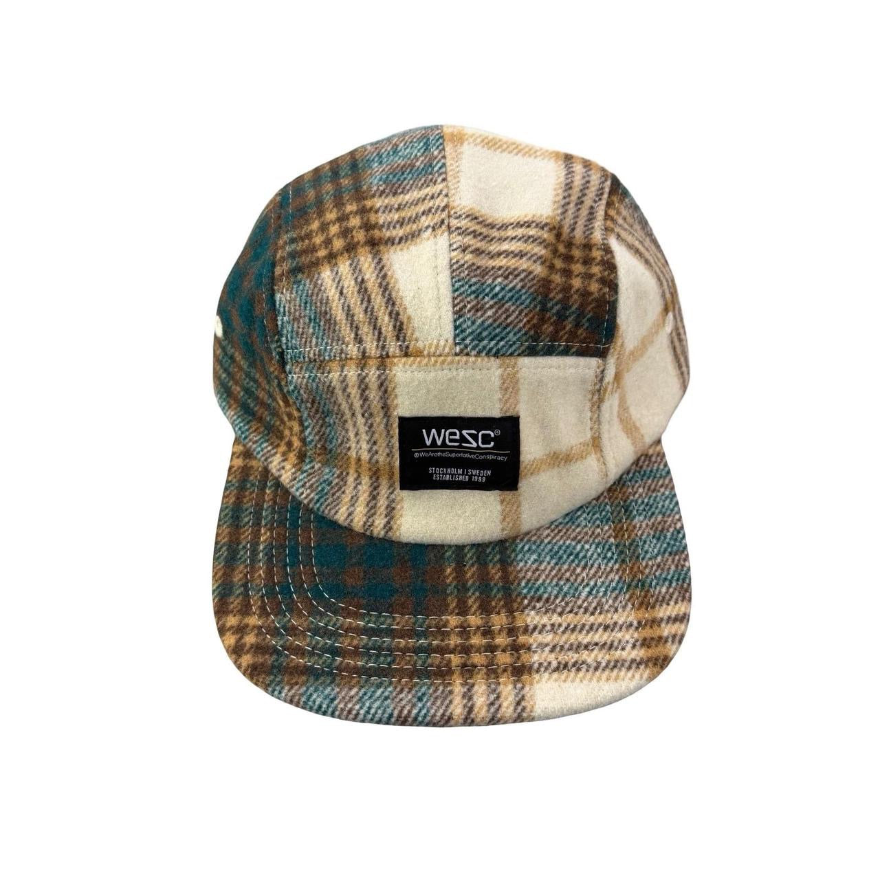 WESC We Are the Superlative Conspiracy 5 panel camper tweed Swedish hat