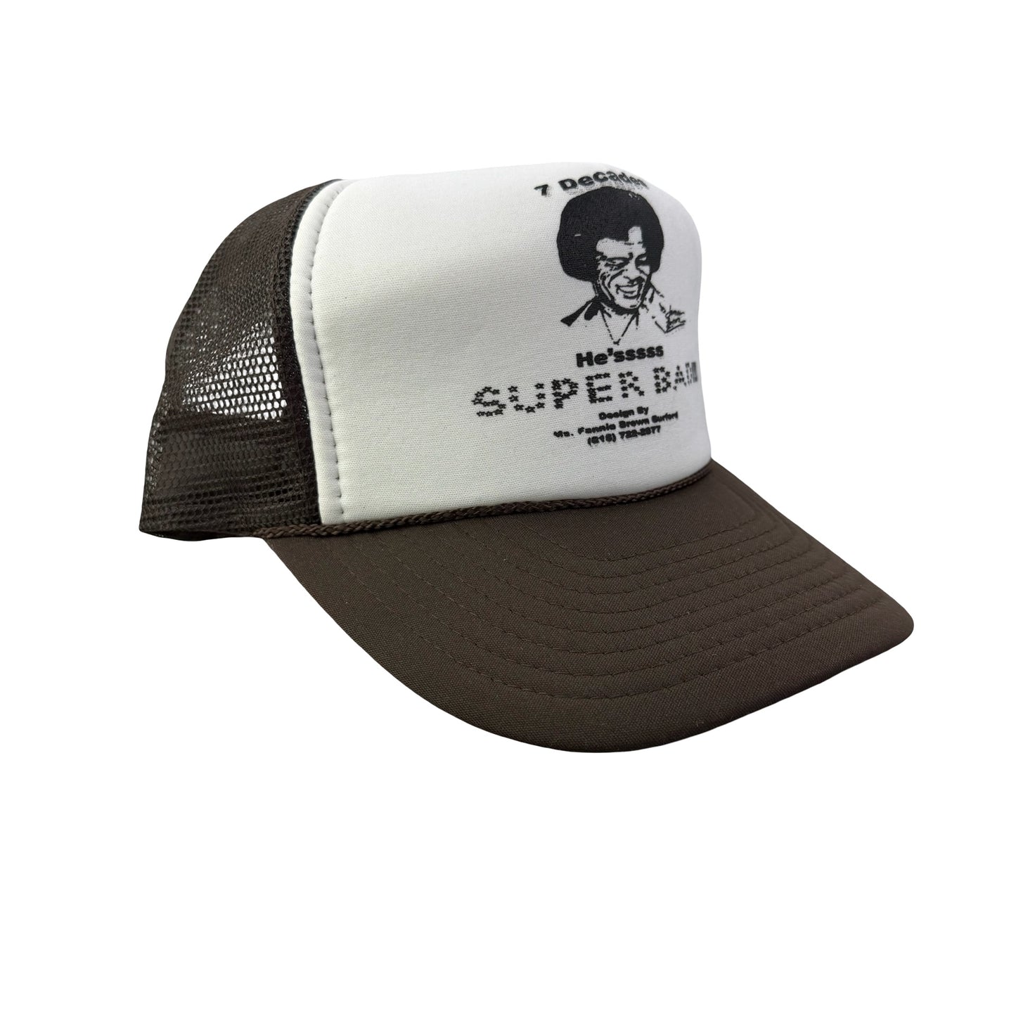 Vintage 2000s Y2K James Brown Trucker Hat - Brown