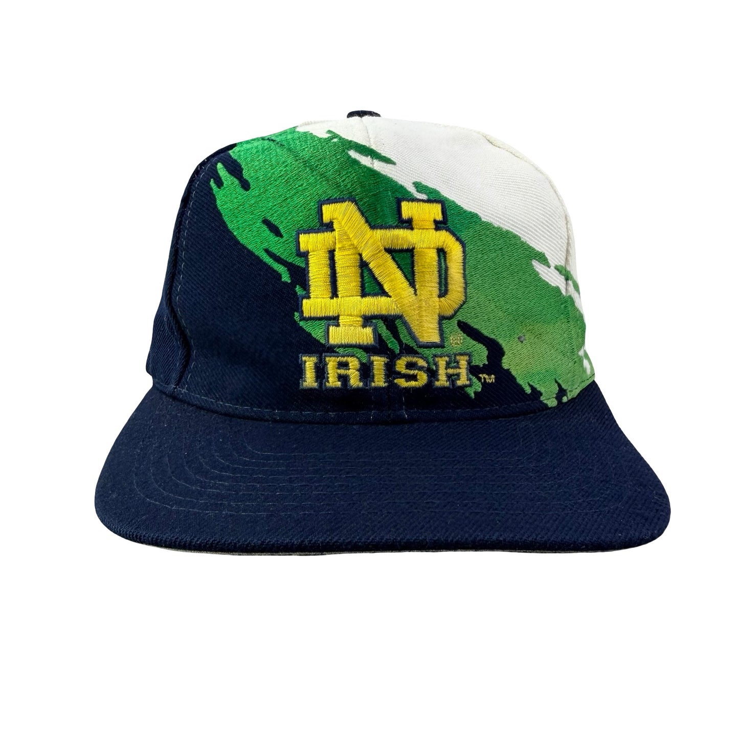 Vintage 90s Notre Dame Fighting Irish College x Logo Athletic Splash Hat