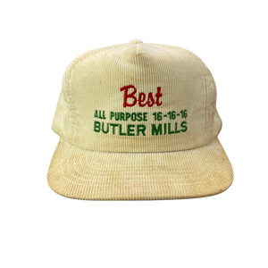 Vintage 80s 90s Best All Purpose Butler Mills Corduroy Hat