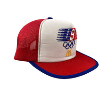 Load image into Gallery viewer, Vintage 80s 1984 Los Angeles USA Olympics x McDonald’s Promo Trucker Hat - H
