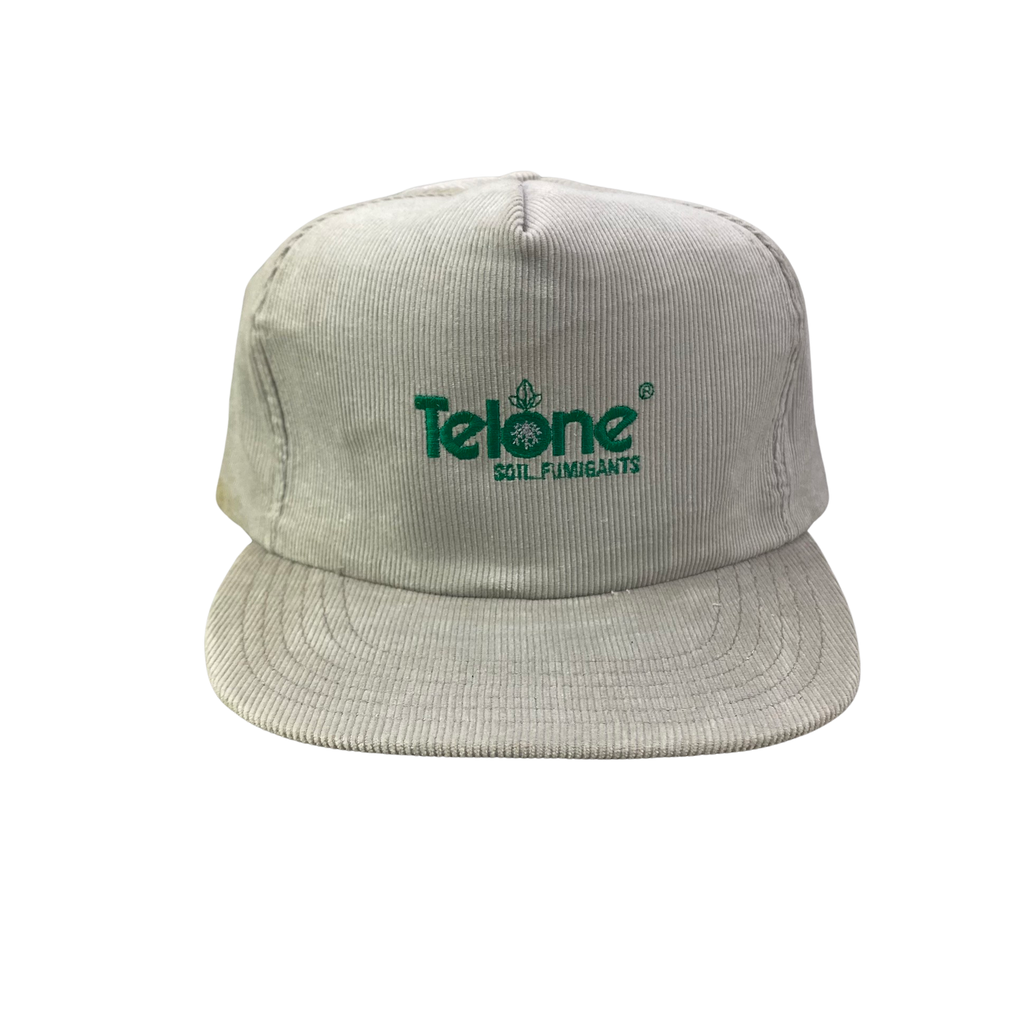 Vintage 80s 90s Telone Soil Fumigents Corduroy Hat - A