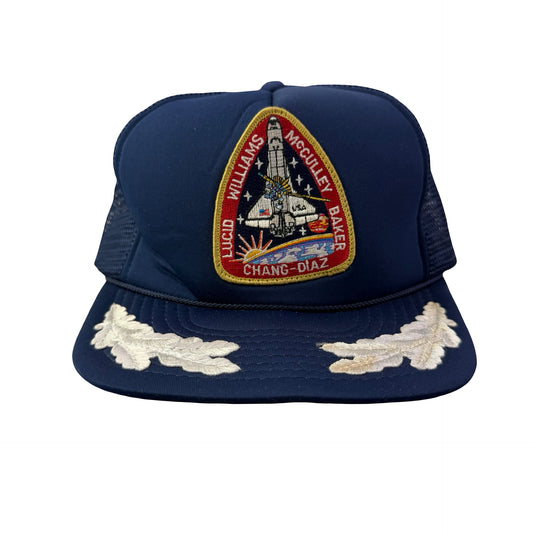 Vintage 80s NASA STS-34 Donald E. Williams, Michael J. McCulley, Shannon Lucid, Franklin Chang-Díaz, Ellen S. Baker Trucker Hat