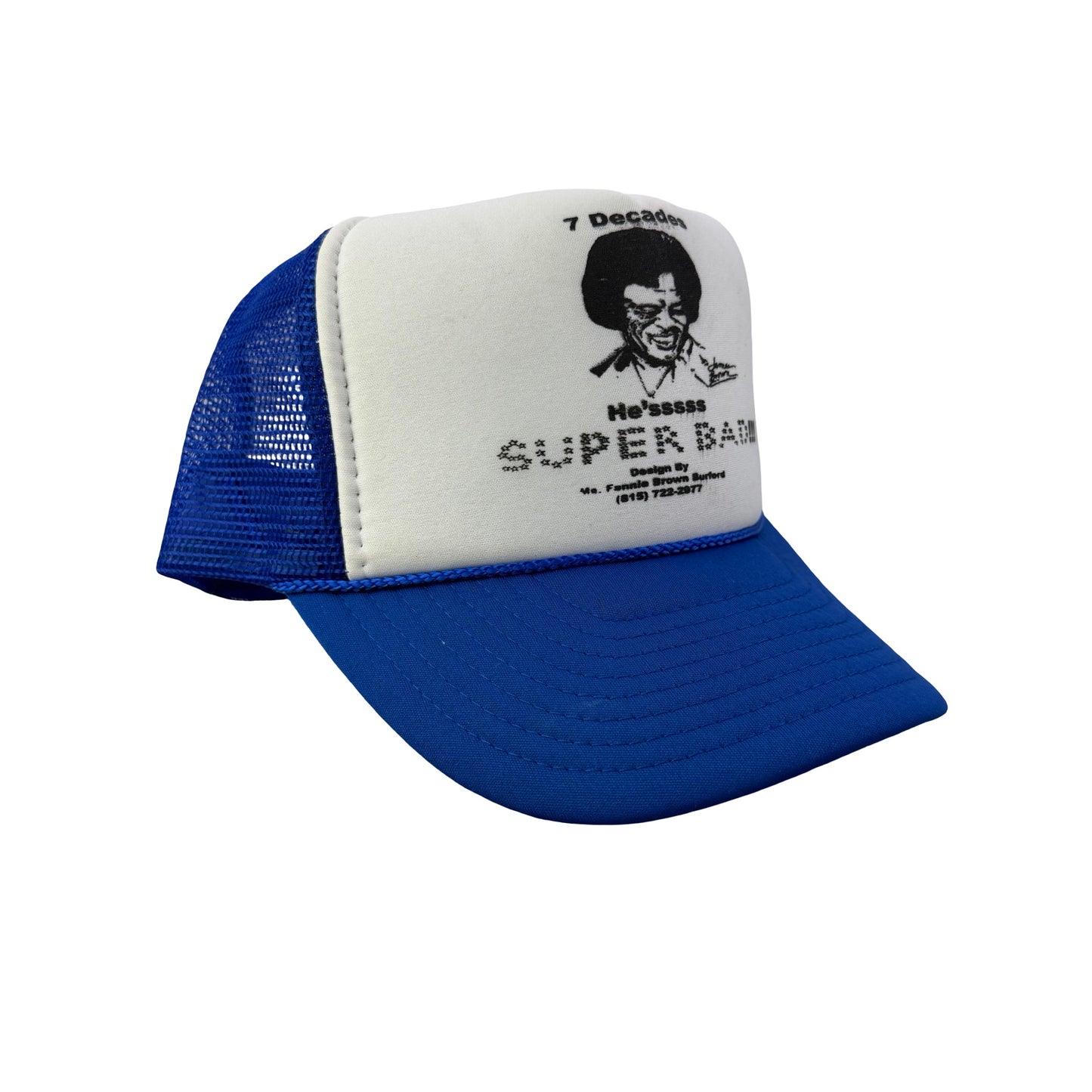 Vintage 2000s Y2K James Brown Trucker Hat - Blue
