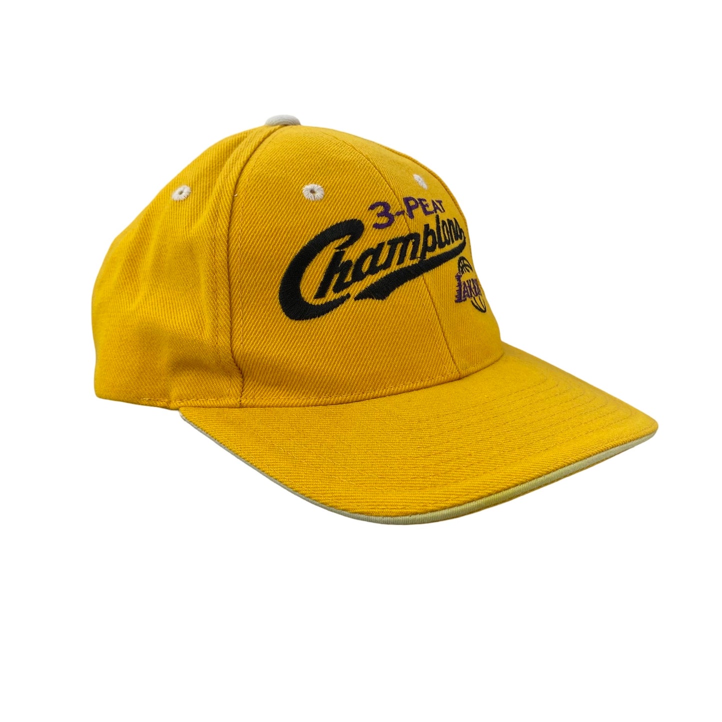 Vintage LA Los Angeles Lakers 3-Peat Champions Hat