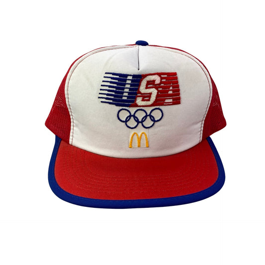 Vintage 80s 1984 Los Angeles USA Olympics x McDonald’s Promo Trucker Hat - F