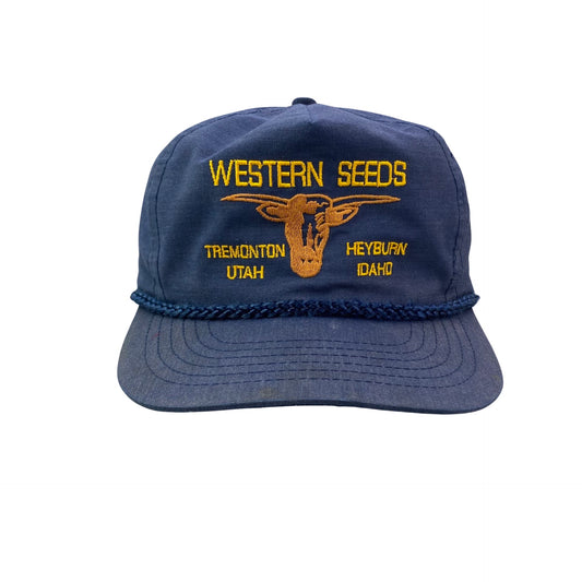 Vintage 90s Western Seeds - Tremonton, Utah /  Heyburn, Idaho Rope Hat