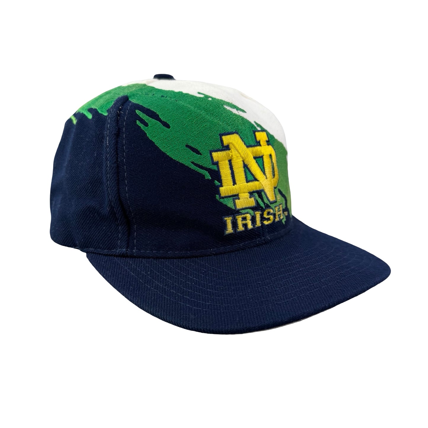 Vintage 90s Notre Dame Fighting Irish College x Logo Athletic Splash Hat