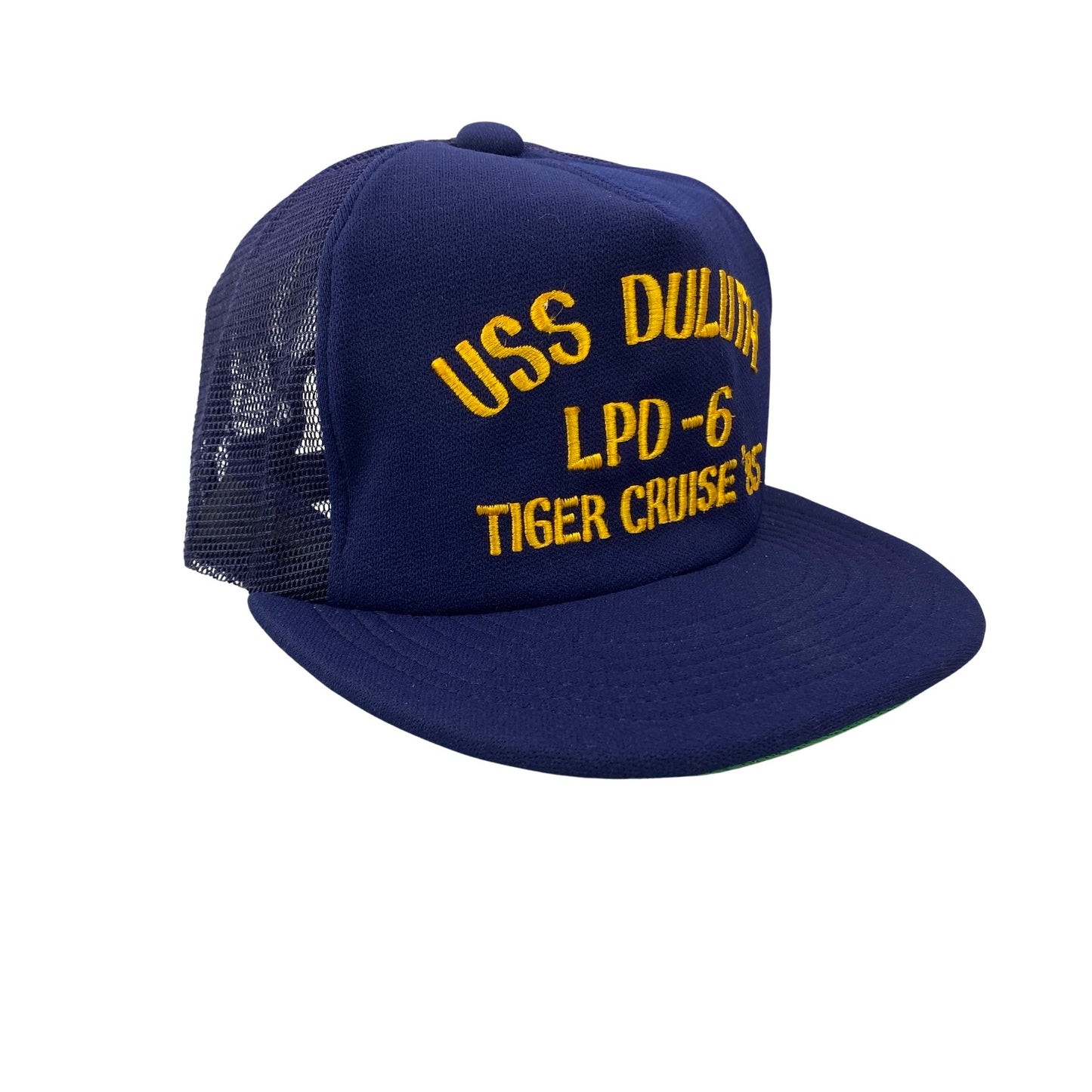 Vintage 80s USS Duluth LPD-6 Tiger Cruise 1985 - Navy Military Trucker Hat