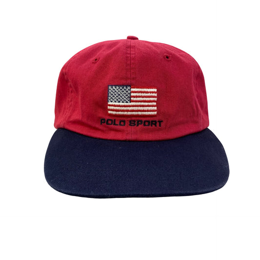 Vintage Ralph Lauren x Polo Sport x USA Flag Hat