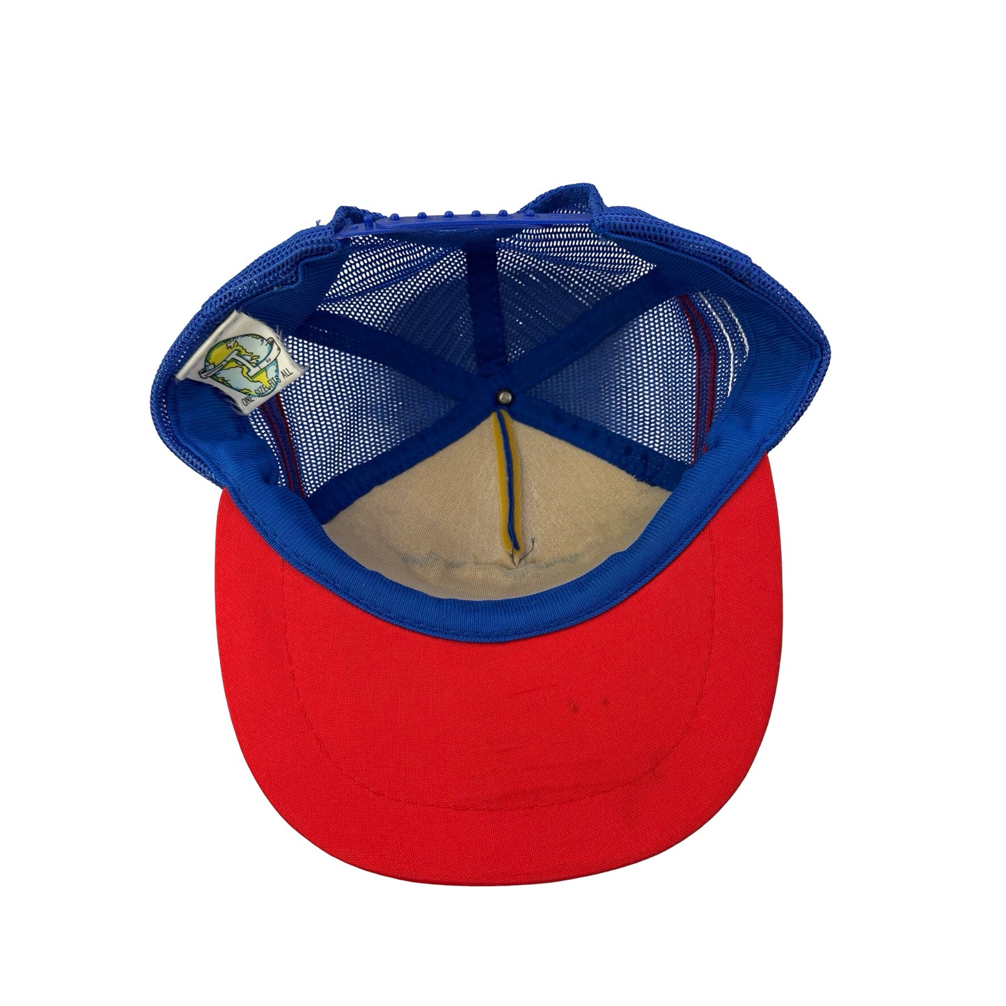 Vintage 80s 90s SMU Mustangs Three Stripes Trucker Hat