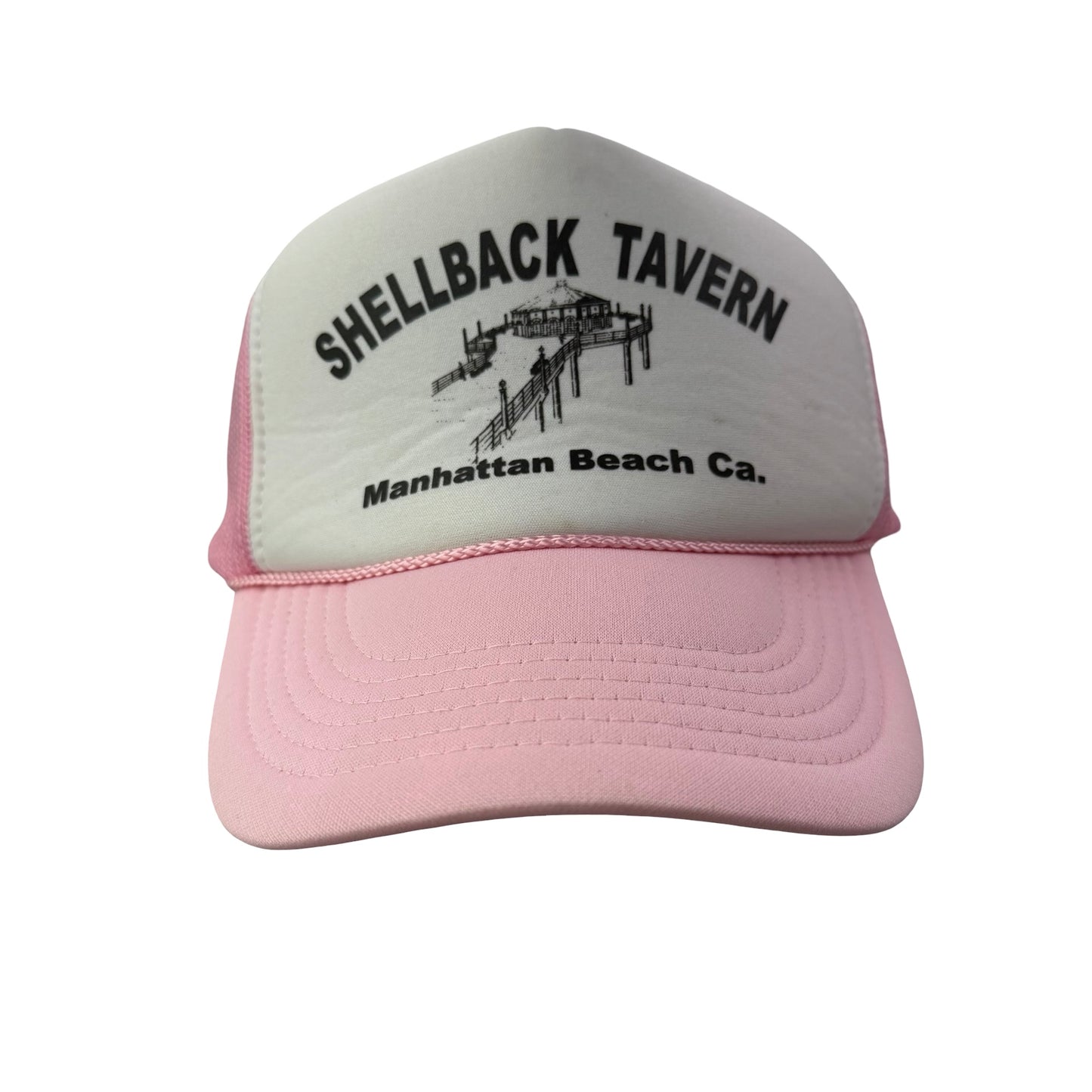 Shellback Tavern Manhattan Beach California Pink Trucker Hat