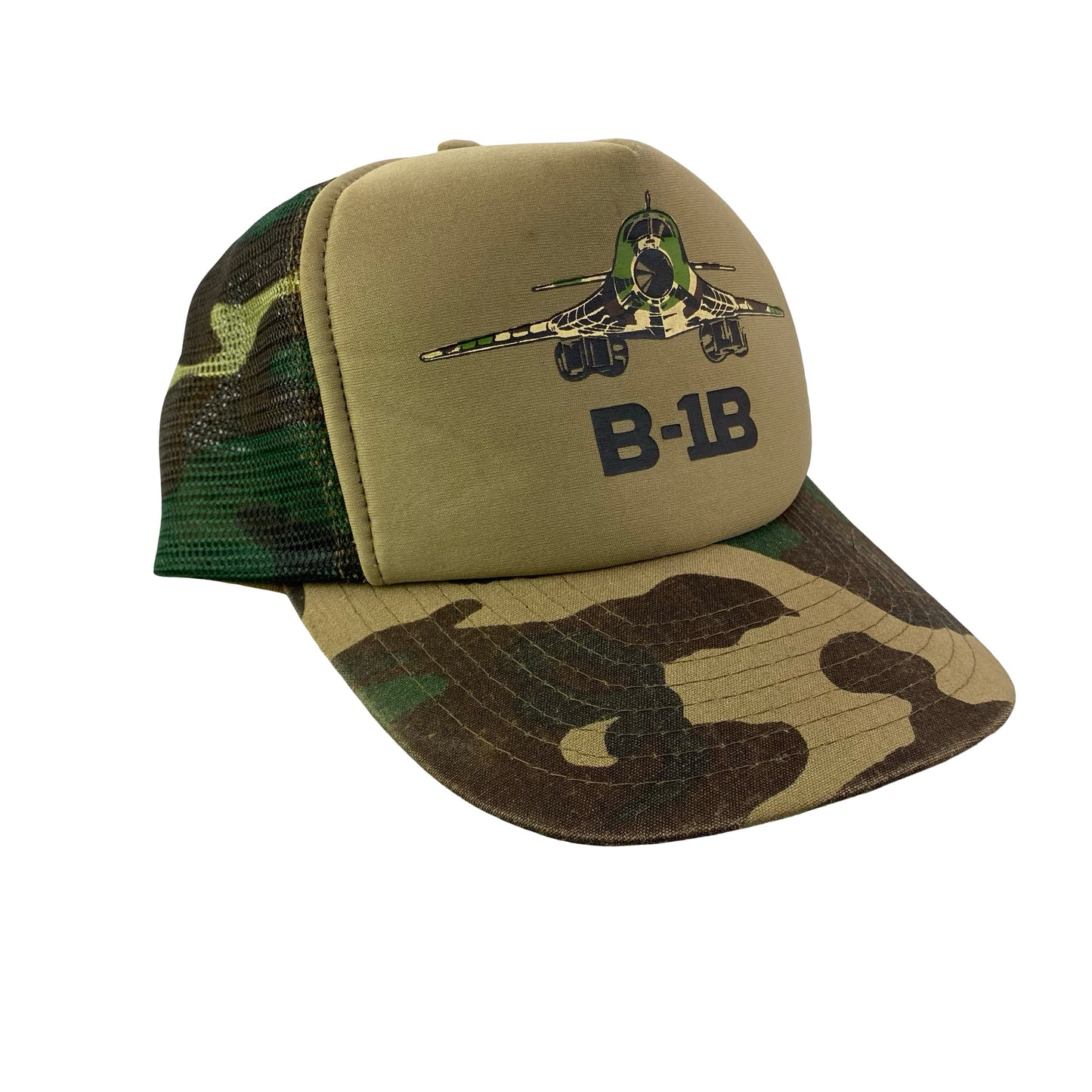 Vintage B-1B Bomber - US Military Camouflage Camo Trucker Hat